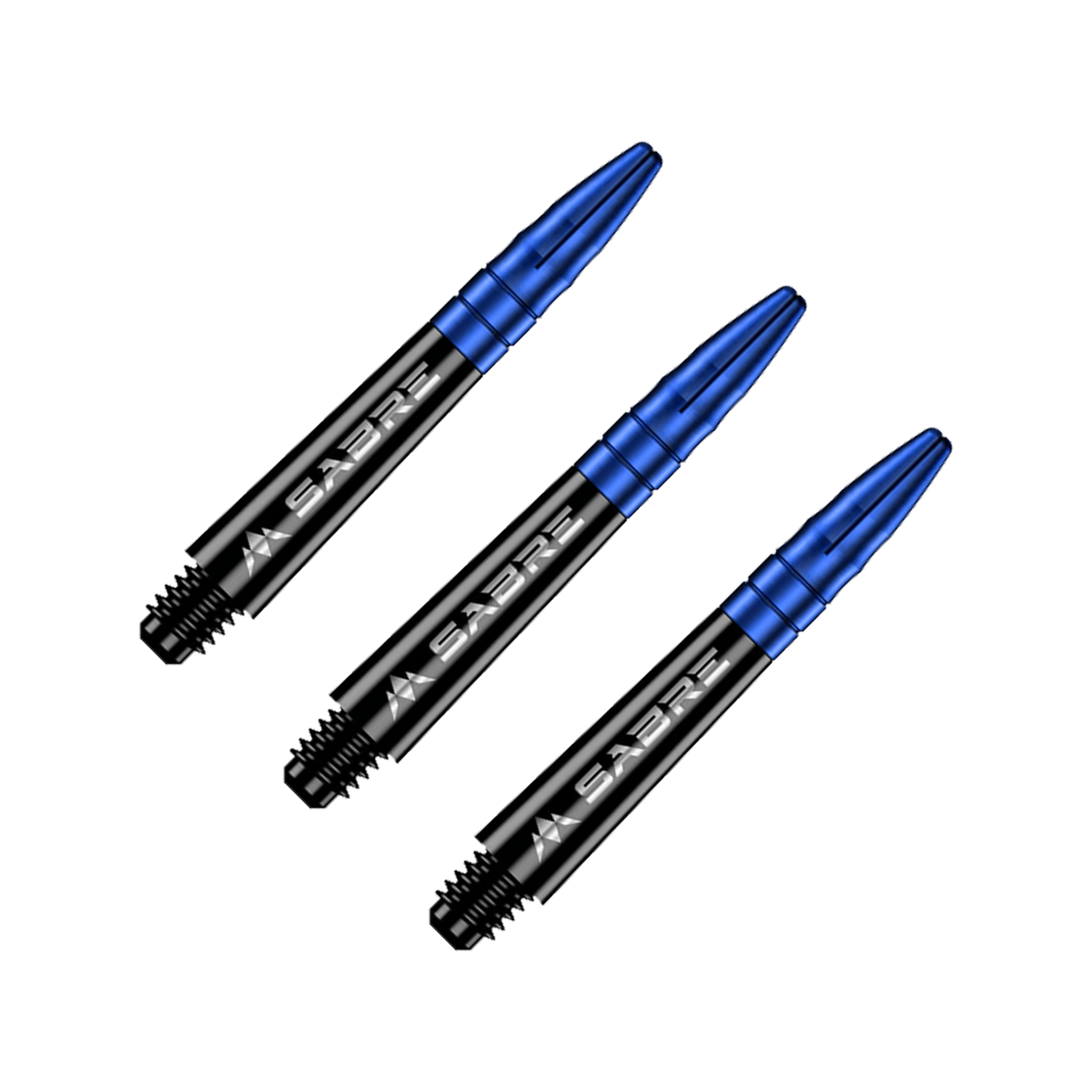 Mission Sabre - Polycarbonate Dart Shafts Short (36mm) / Black & Blue Shafts