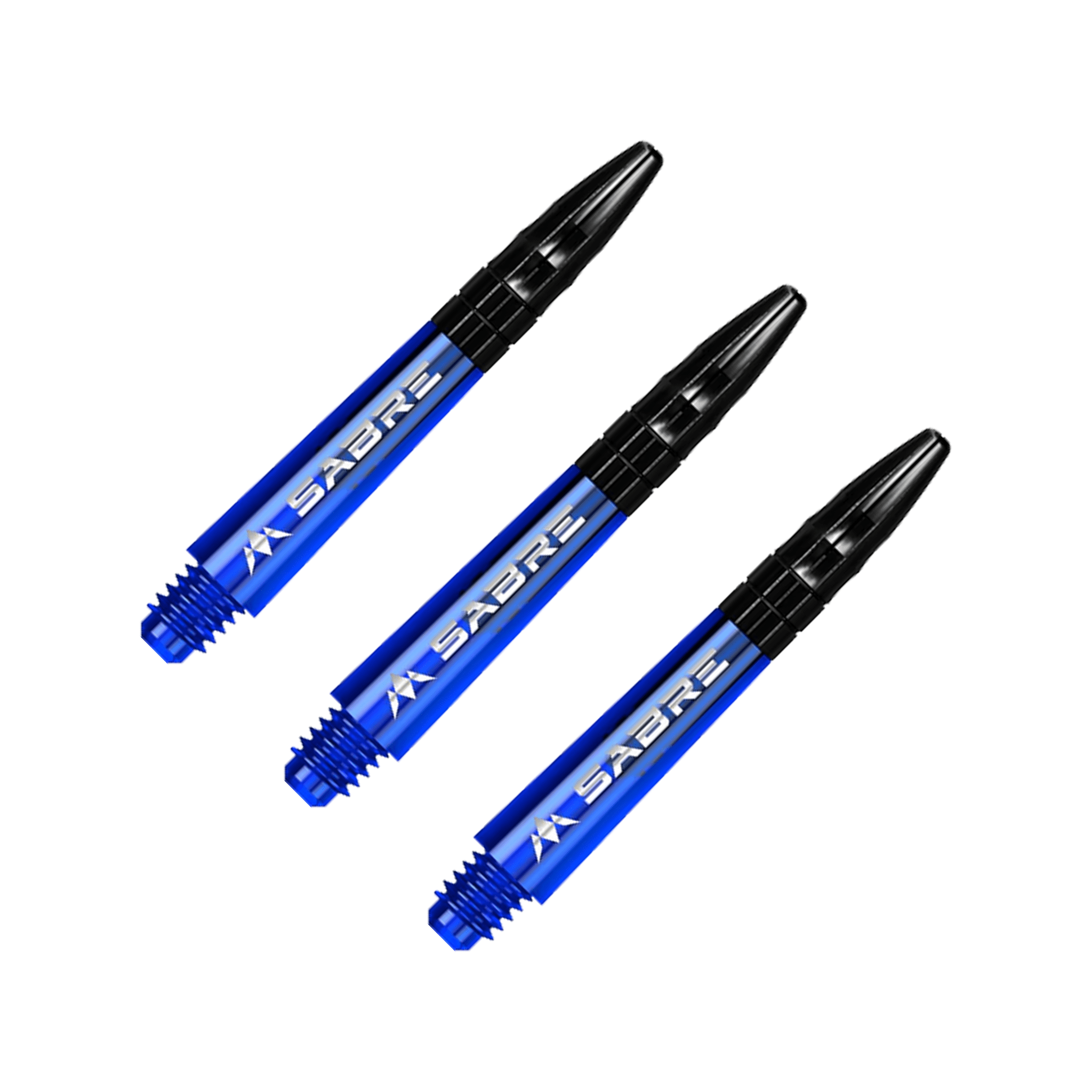 Mission Sabre - Polycarbonate Dart Shafts Short (36mm) / Blue & Black Shafts