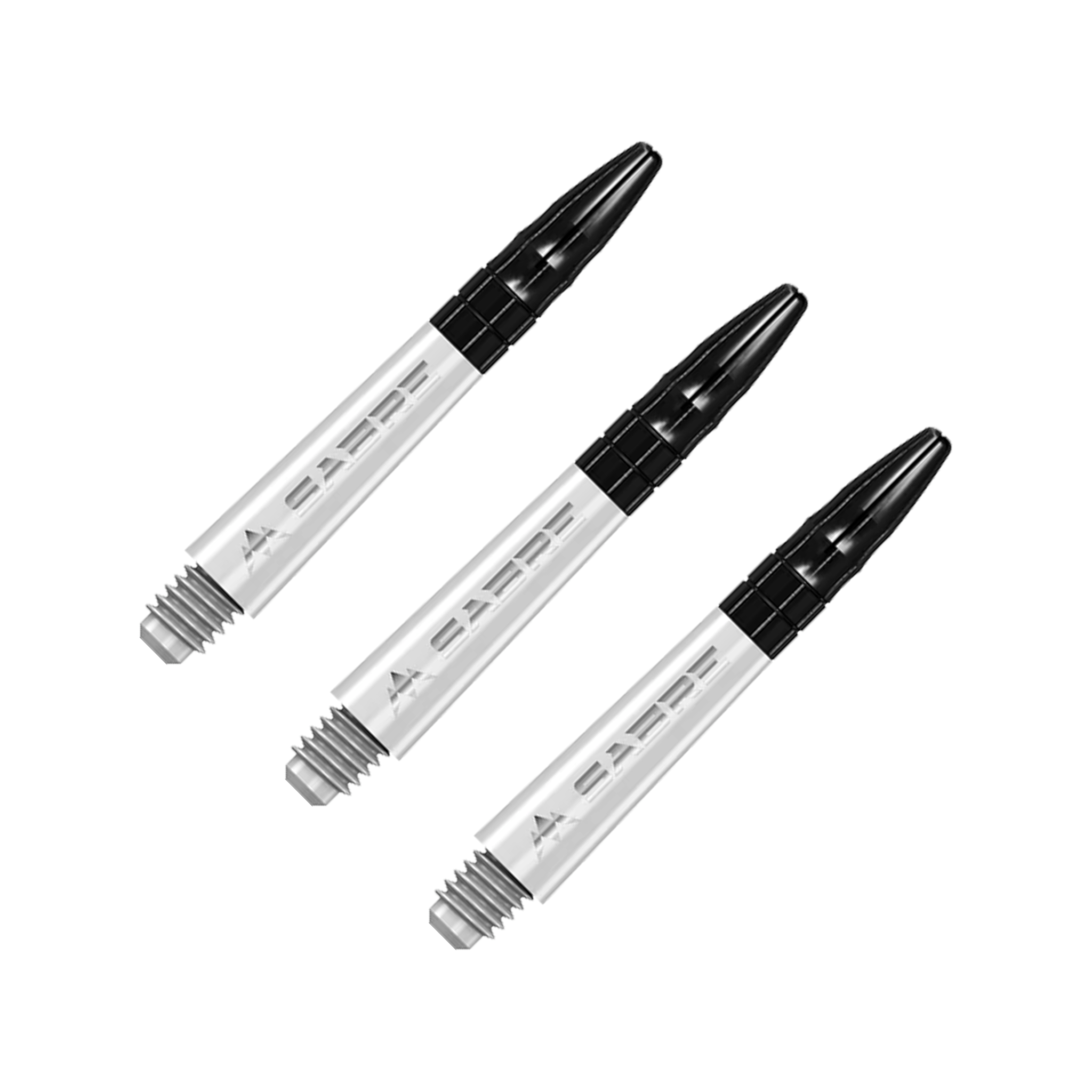 Mission Sabre - Polycarbonate Dart Shafts Short (36mm) / White & Black Shafts