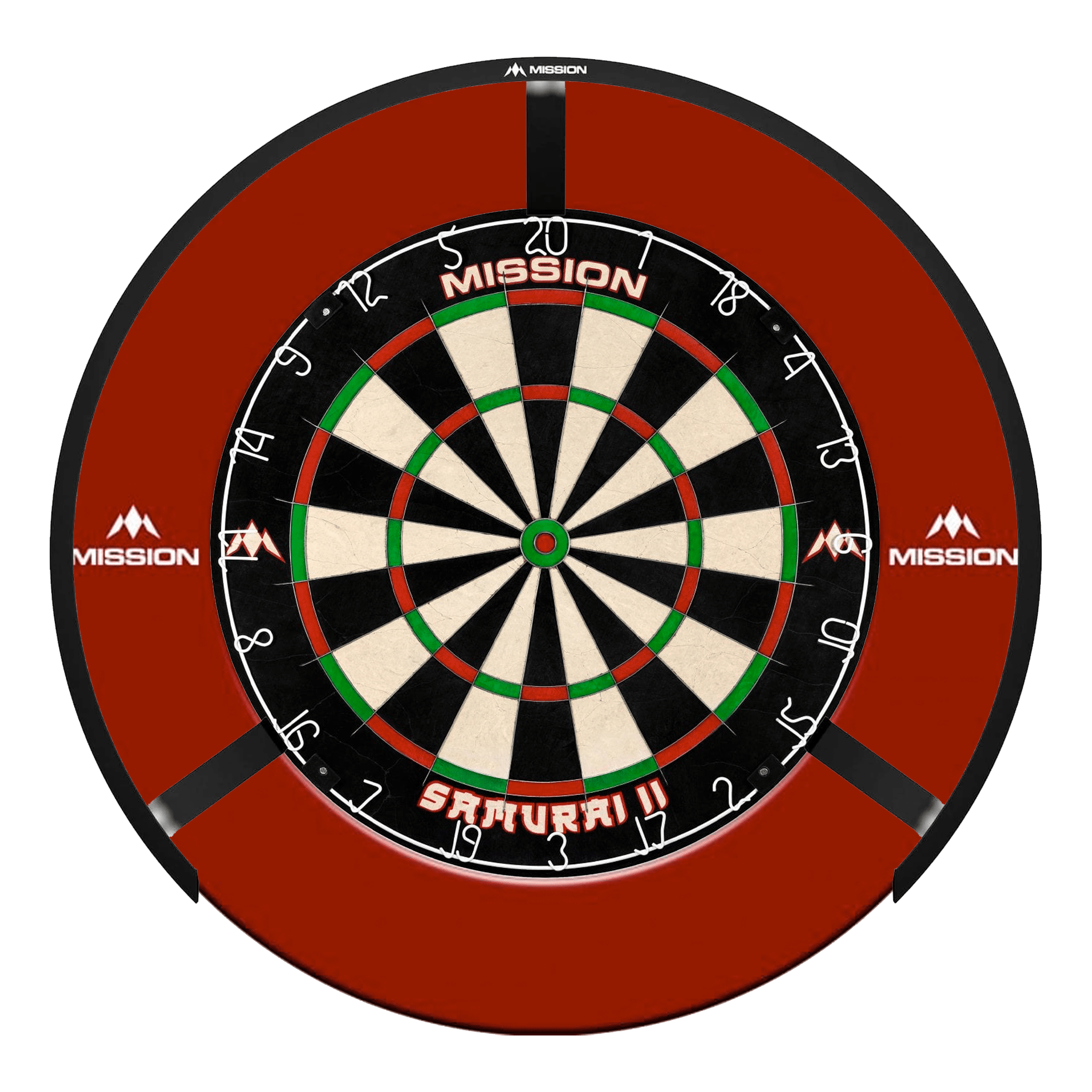 Mission Samurai II Dartboard, Surround & Light Bundle Boards