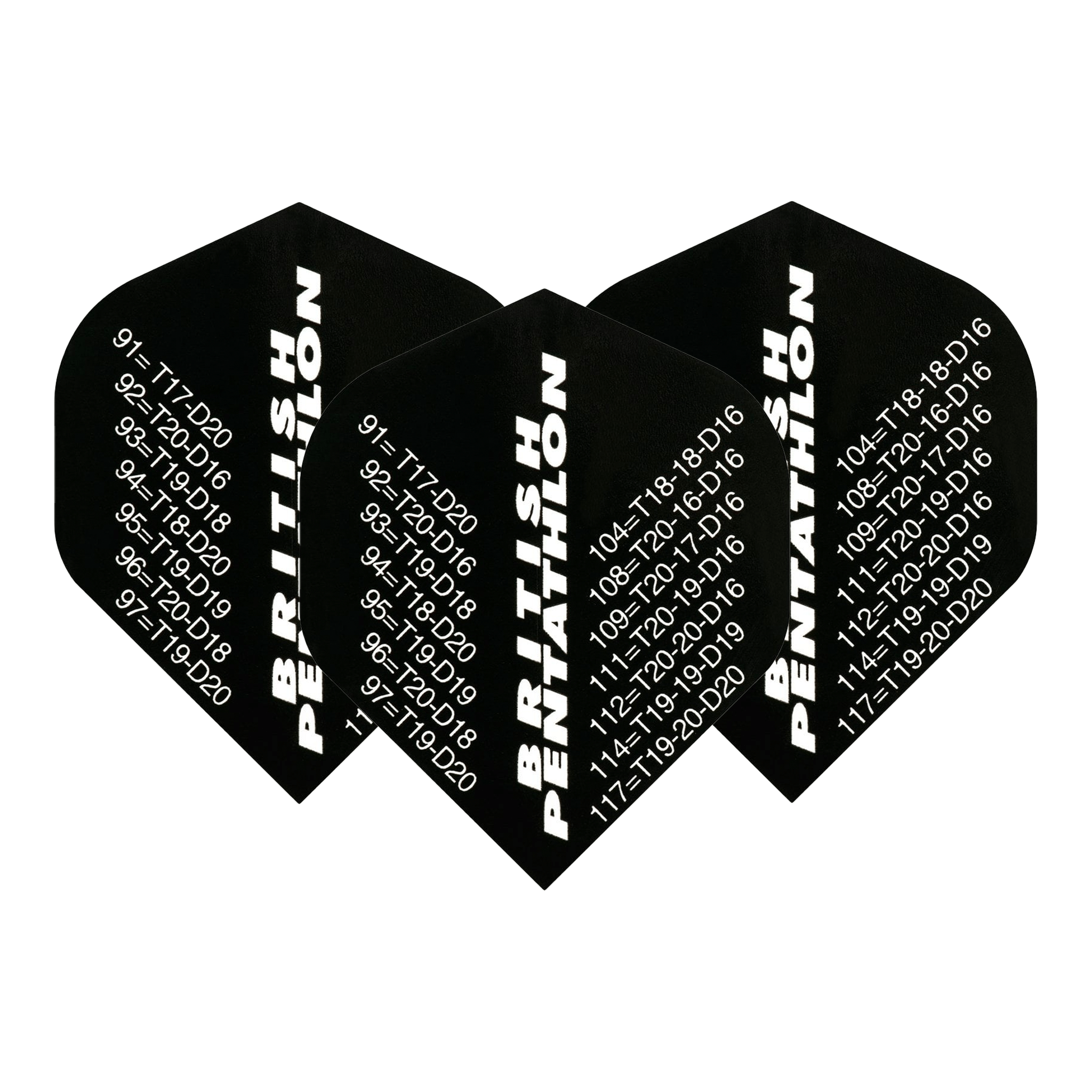 Pentathlon Checkout Dart Flights Black Flights