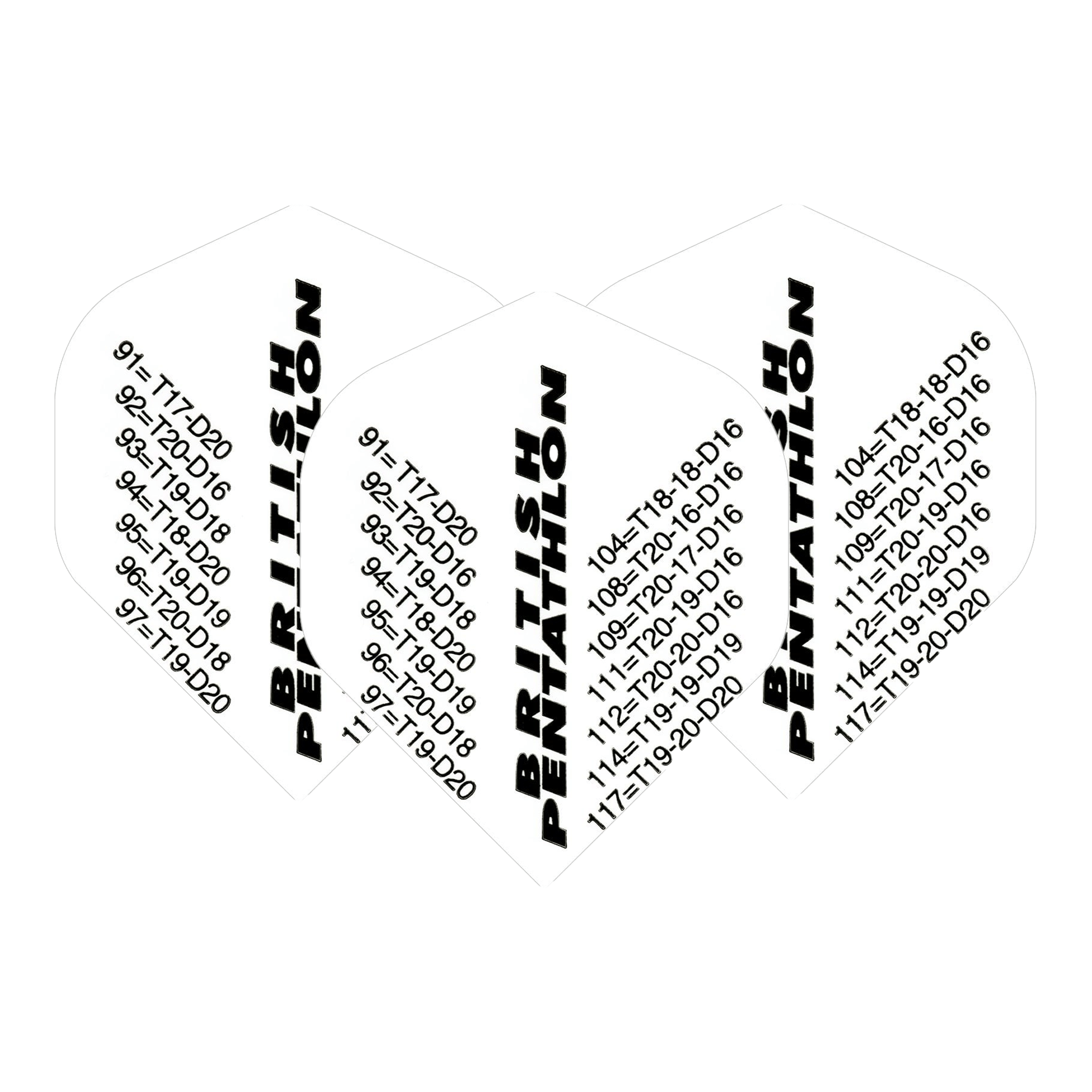 Pentathlon Checkout Dart Flights White Flights