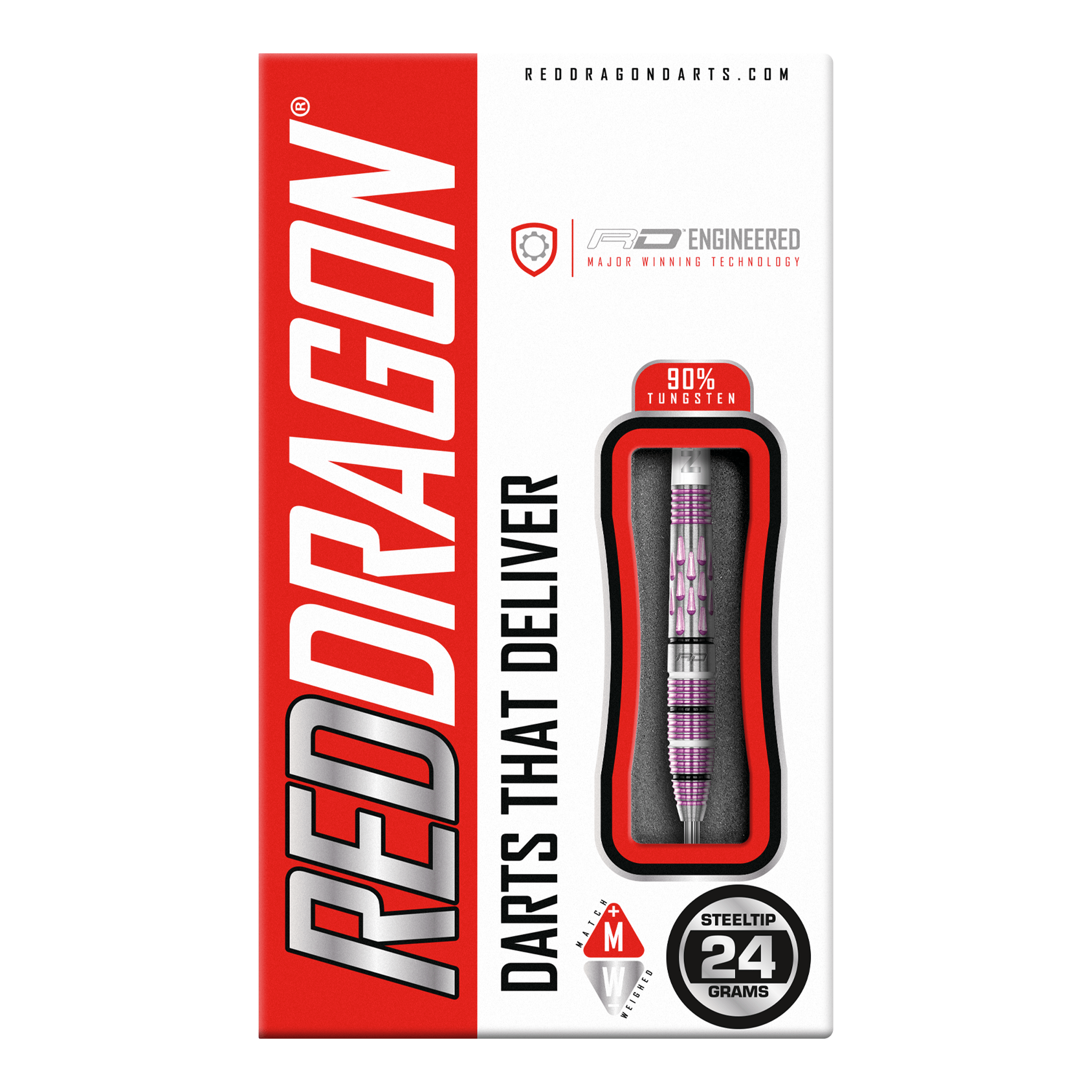 Red Dragon Artura 1 Pink - 90% Tungsten Steel Tip Darts Darts