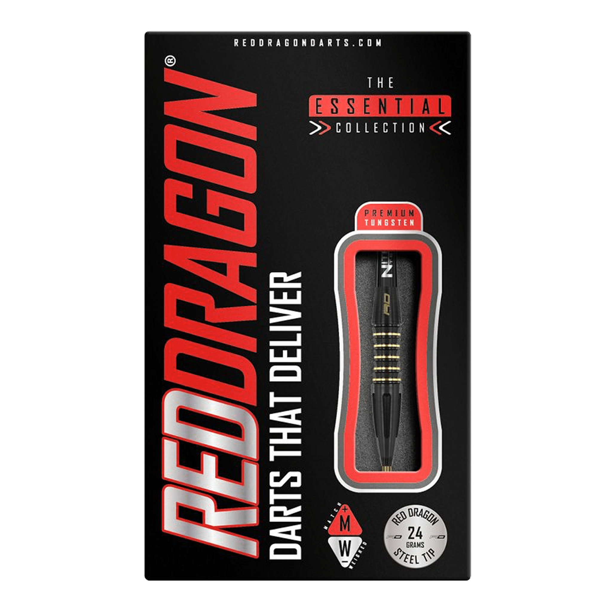 Red Dragon Clarion Black - 90% Tungsten Steel Tip Darts Darts