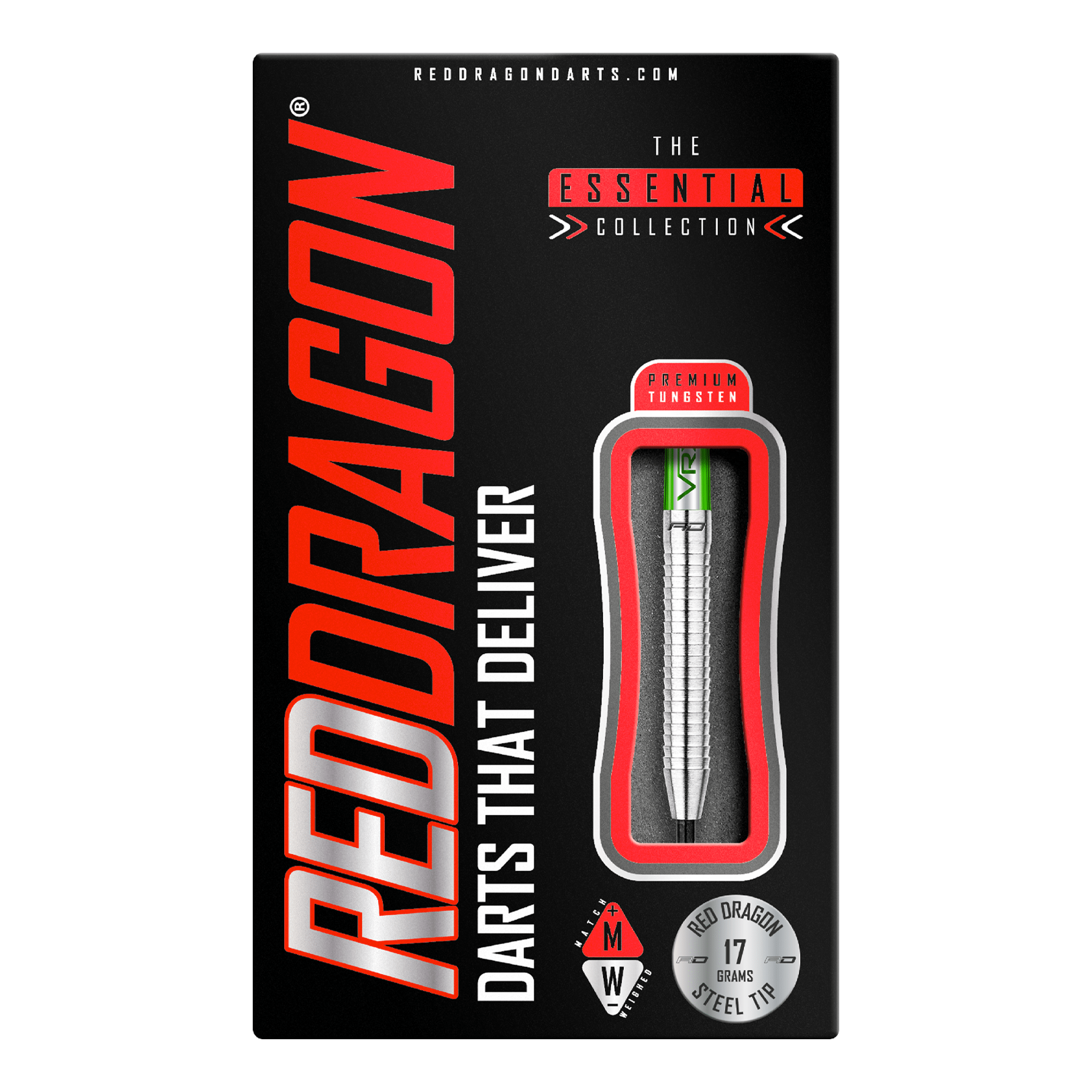 Red Dragon Featherlite 2 Steel Tip Darts - 85% Tungsten - 17 Grams Darts