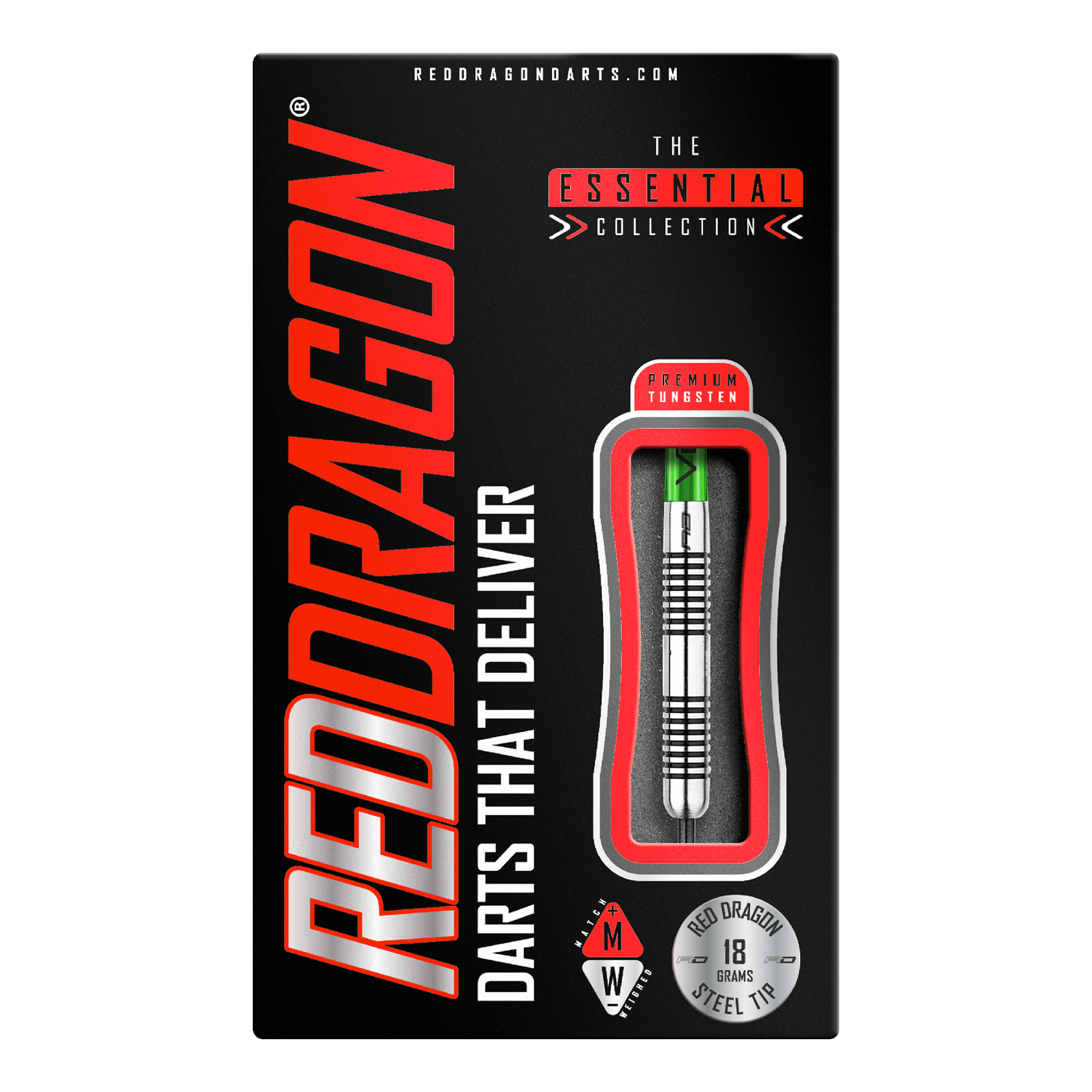 Red Dragon Featherlite 7 Steel Tip Darts - 85% Tungsten - 18 Grams Darts