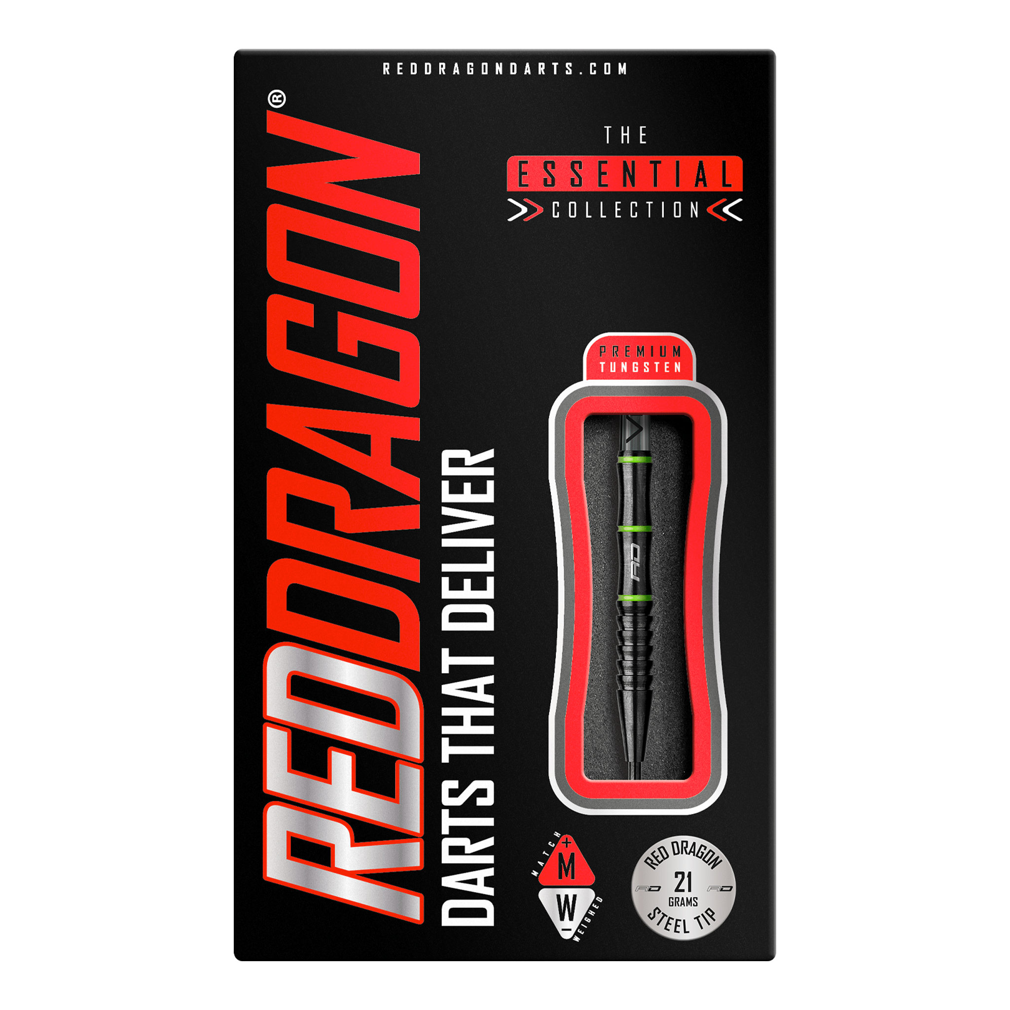 Red Dragon Freestyle Steel Tip Darts - 90% Tungsten - 21 Grams Darts
