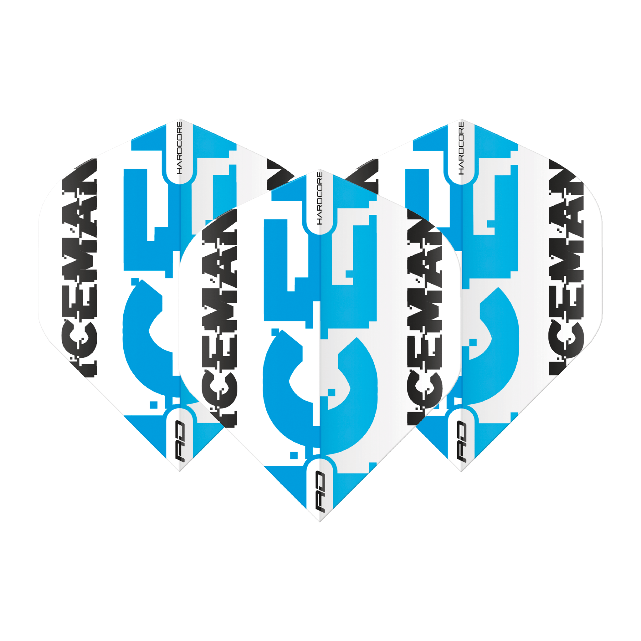 Red Dragon Gerwyn Price Hardcore Logo Standard Dart Flights White/Blue Flights