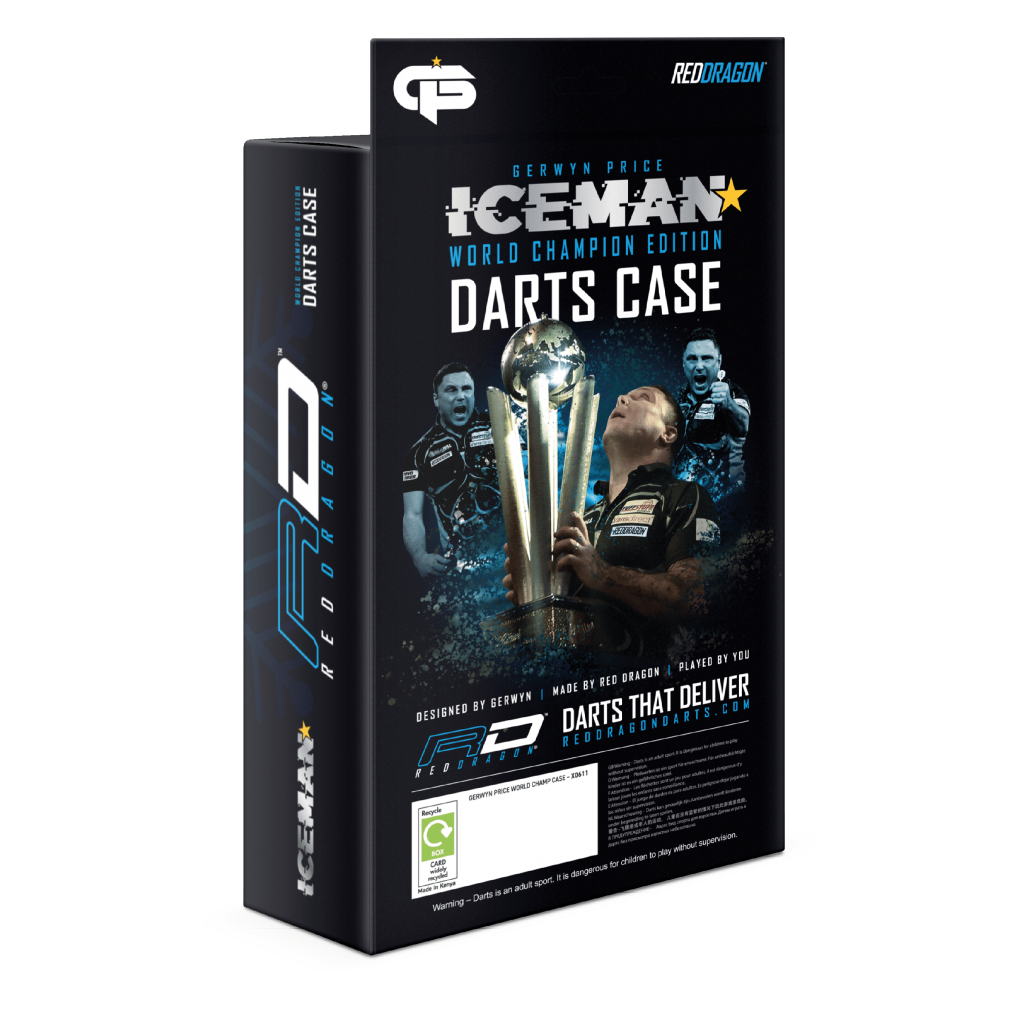 Red Dragon Gerwyn Price Super Tour Darts Case Black / Blue Cases