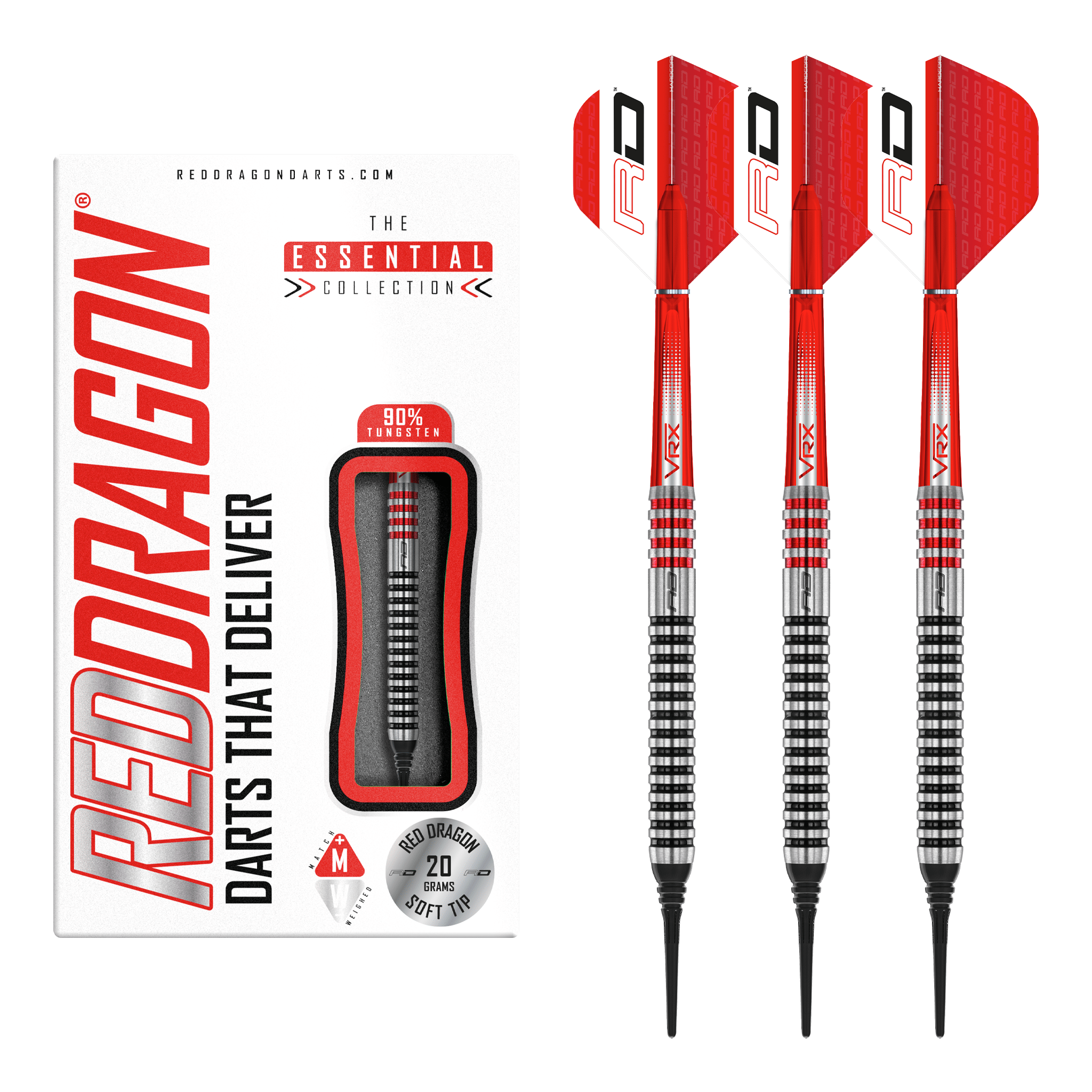 Red Dragon GT3's - 90% Tungsten Soft Tip Darts 20 Grams Darts