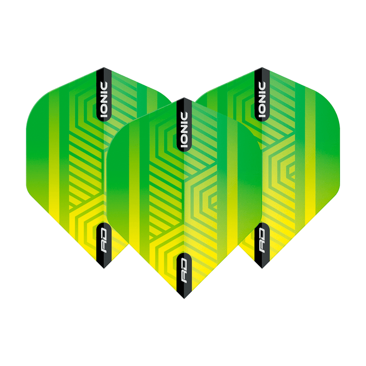 Red Dragon Hardcore Ionic Standard Dart Flights Green/Yellow Flights