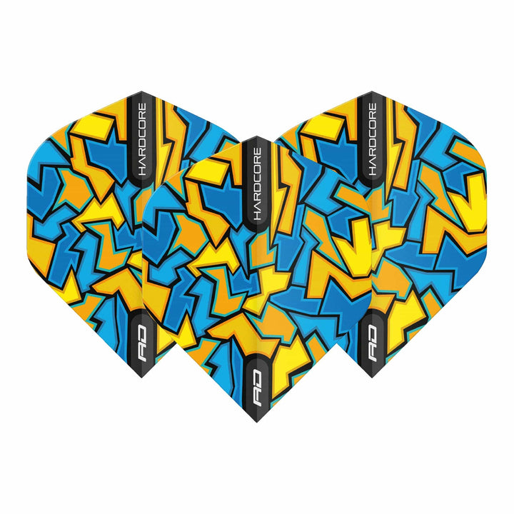 Red Dragon Hardcore Radical Crackle Dart Flights Standard / Blue Flights