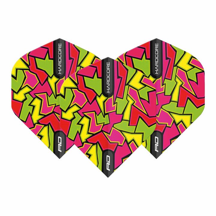 Red Dragon Hardcore Radical Crackle Dart Flights Standard / Red Flights