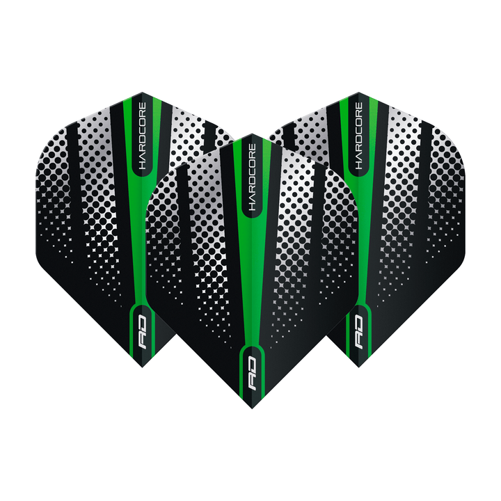 Red Dragon Hardcore Radical Flash Standard Dart Flights Green Flights