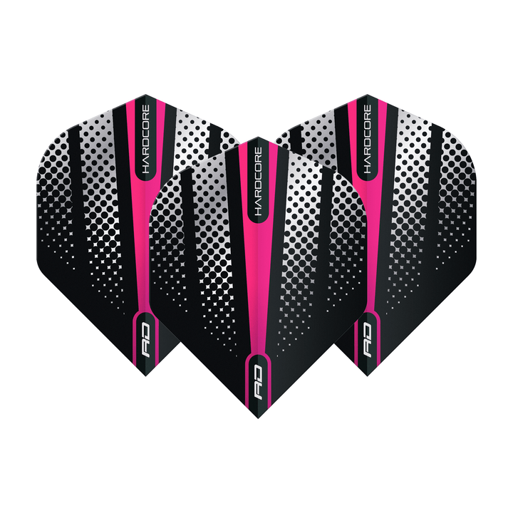 Red Dragon Hardcore Radical Flash Standard Dart Flights Pink Flights