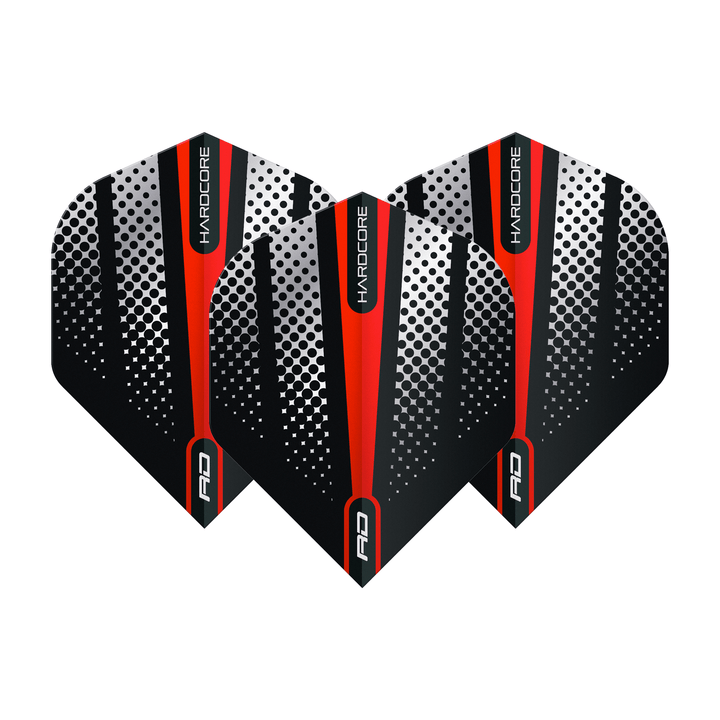 Red Dragon Hardcore Radical Flash Standard Dart Flights Red Flights
