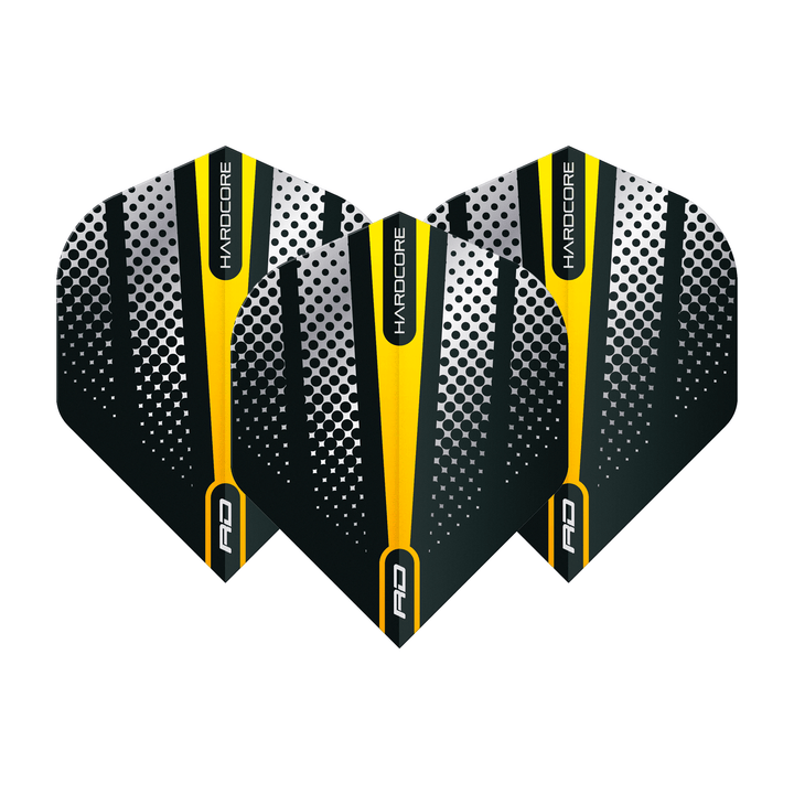 Red Dragon Hardcore Radical Flash Standard Dart Flights Yellow Flights