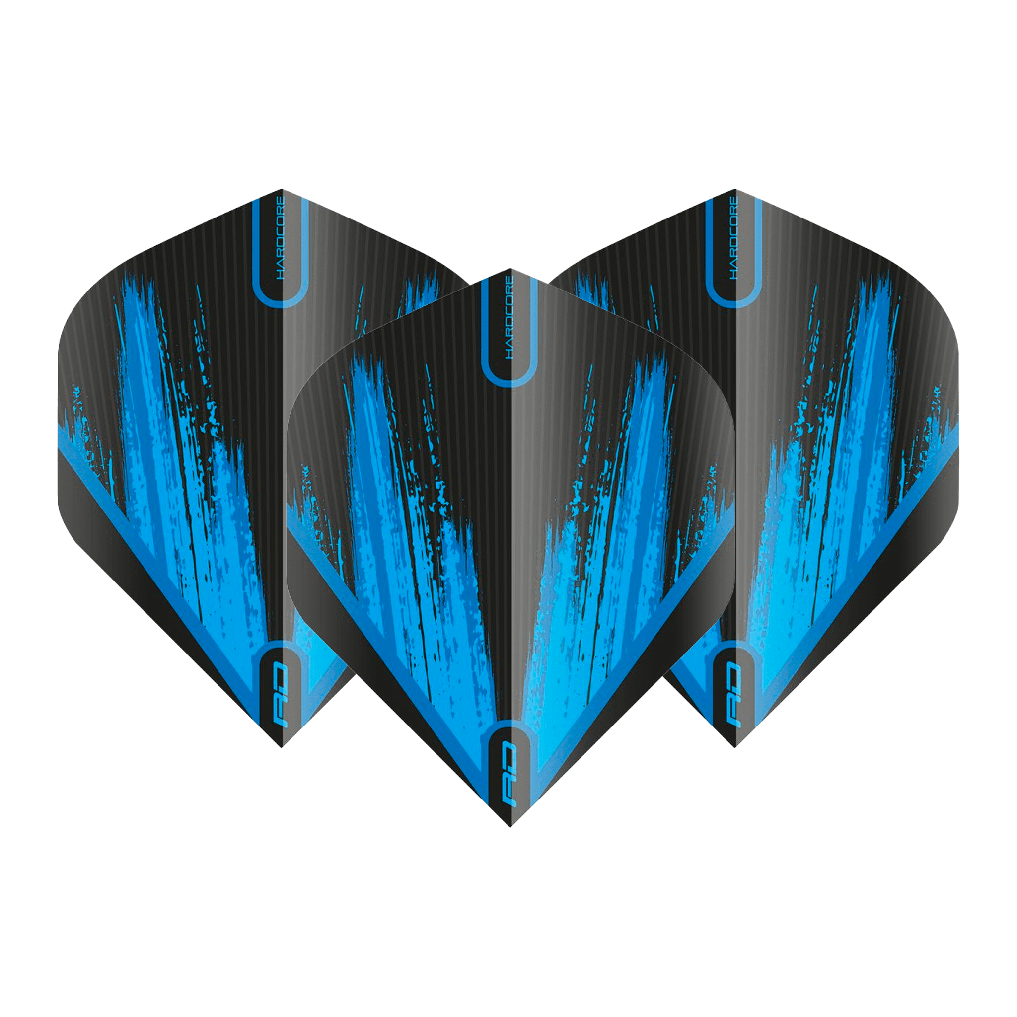 Red Dragon Hardcore Radical Splash Standard Dart Flights Black Blue Flights