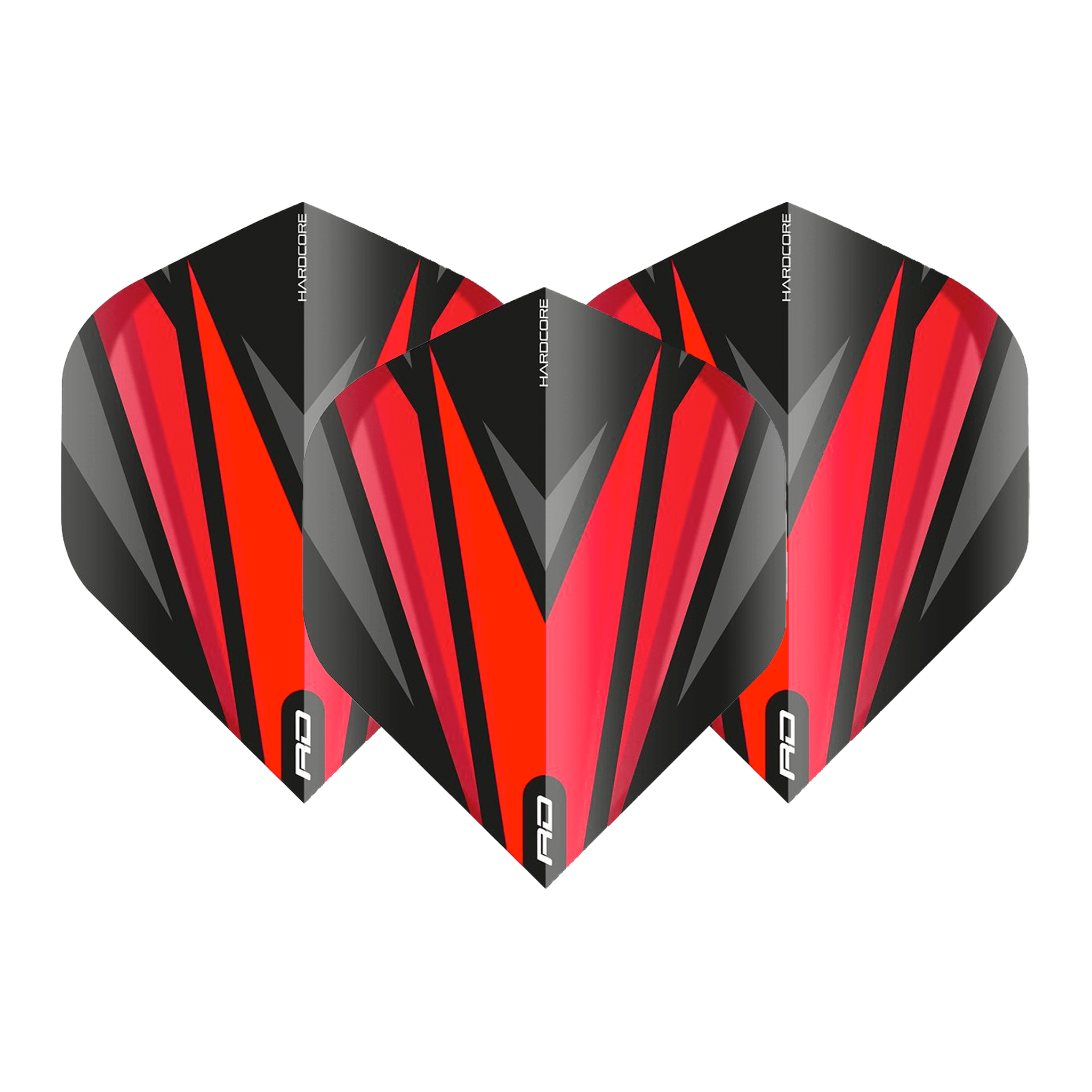 Red Dragon Hardcore Radical Standard Dart Flights Black Red Flights