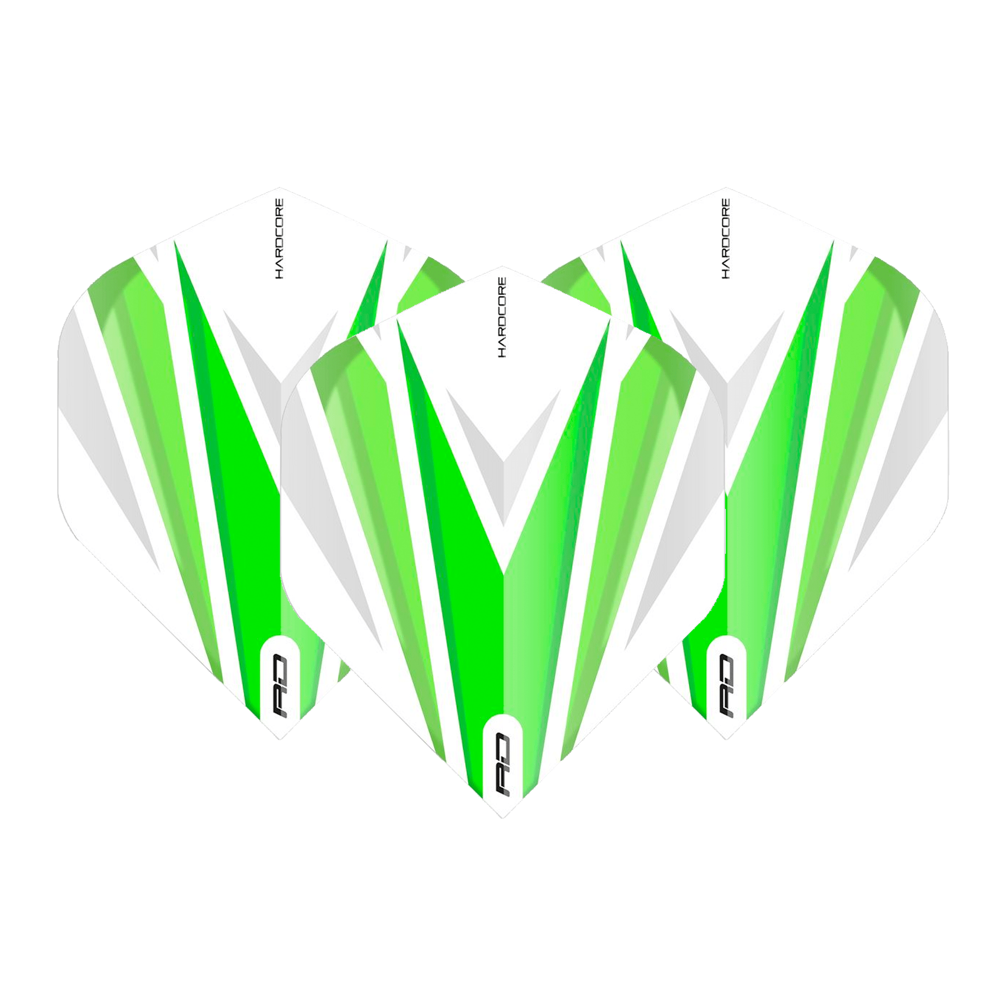 Red Dragon Hardcore Radical Standard Dart Flights White Green Flights