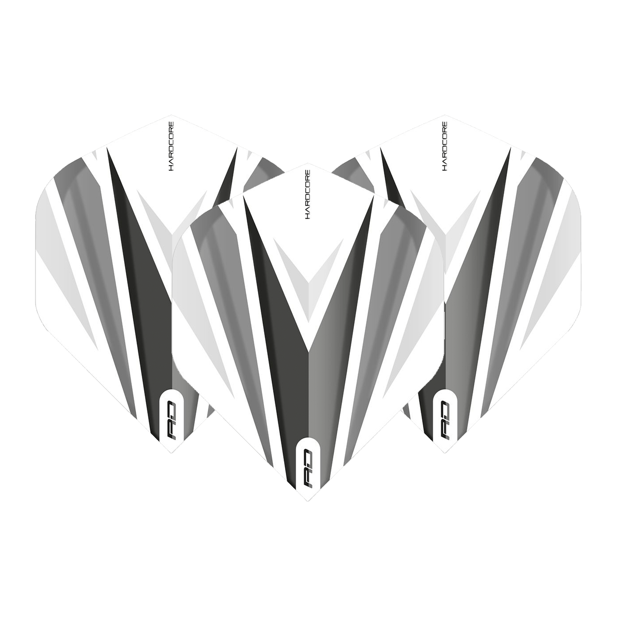Red Dragon Hardcore Radical Standard Dart Flights White Grey Flights
