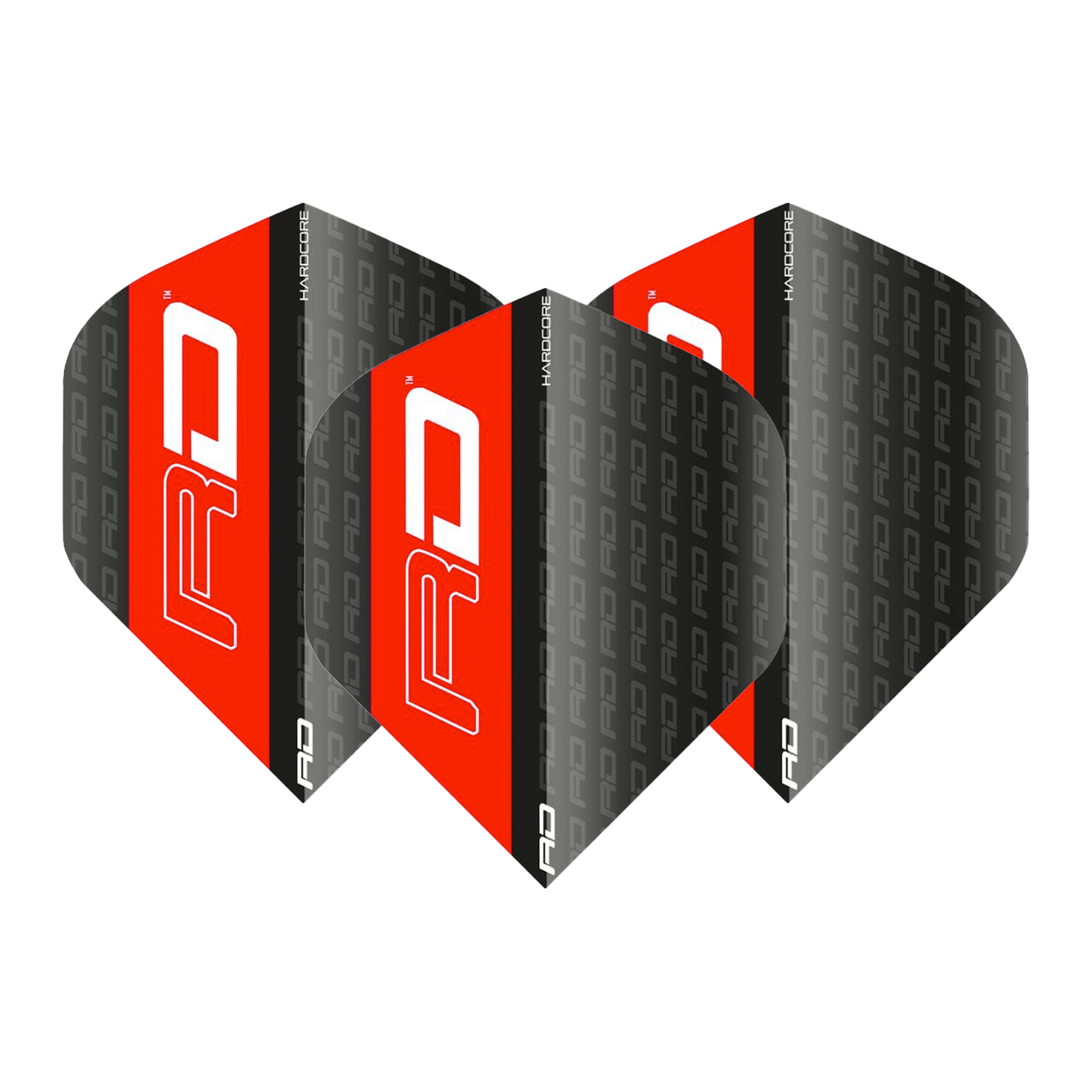 Red Dragon Hardcore XT Logo Standard Dart Flights Black/Red Flights