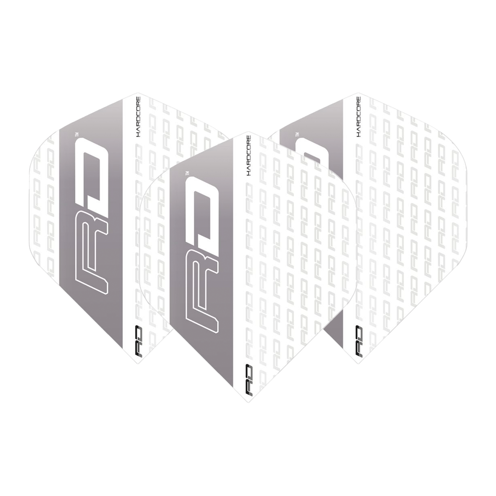 Red Dragon Hardcore XT Logo Standard Dart Flights White/Grey Flights
