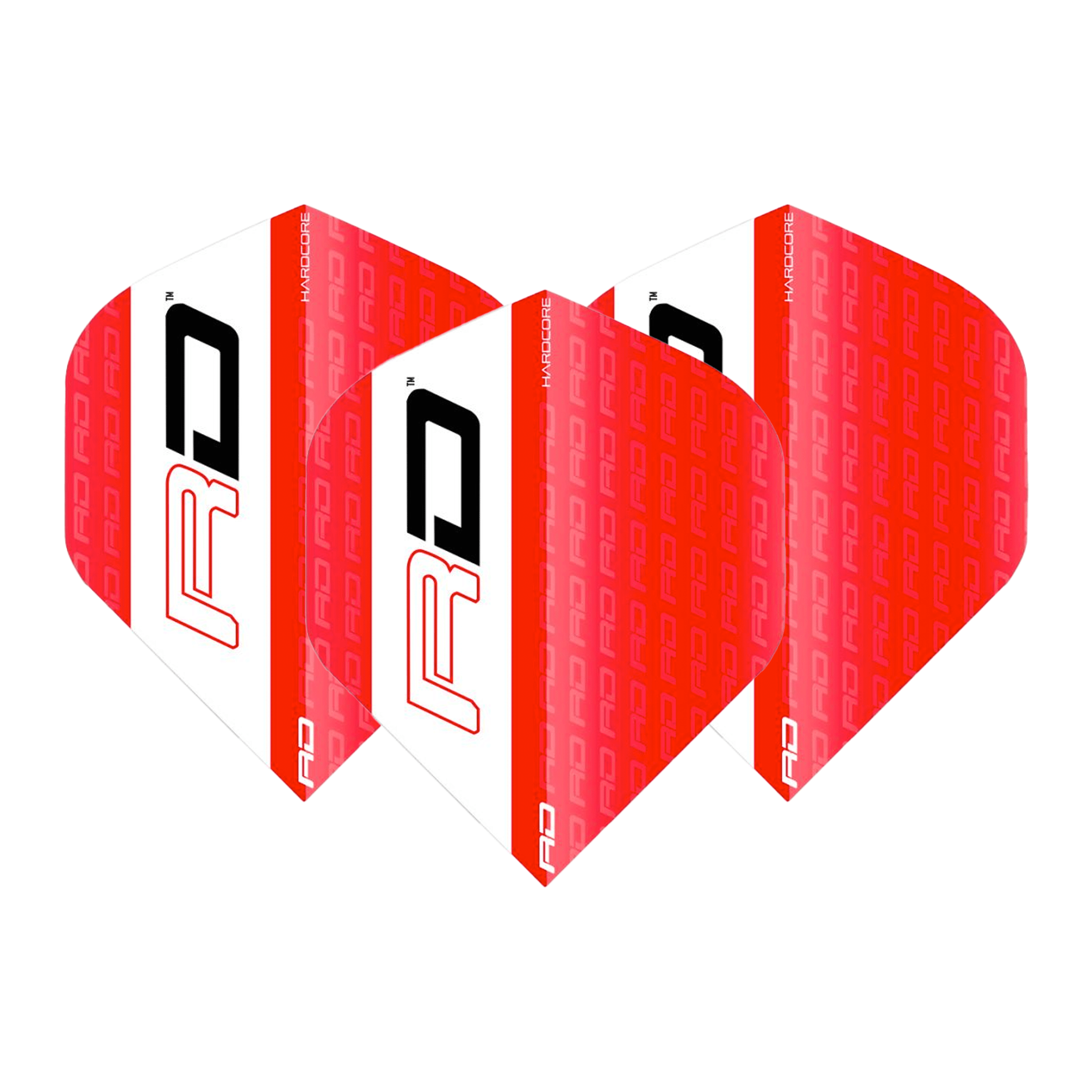 Red Dragon Hardcore XT Logo Standard Dart Flights Red/White Flights