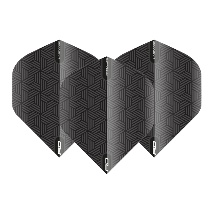 Red Dragon Hardcore XT Standard Dart Flights Black Flights