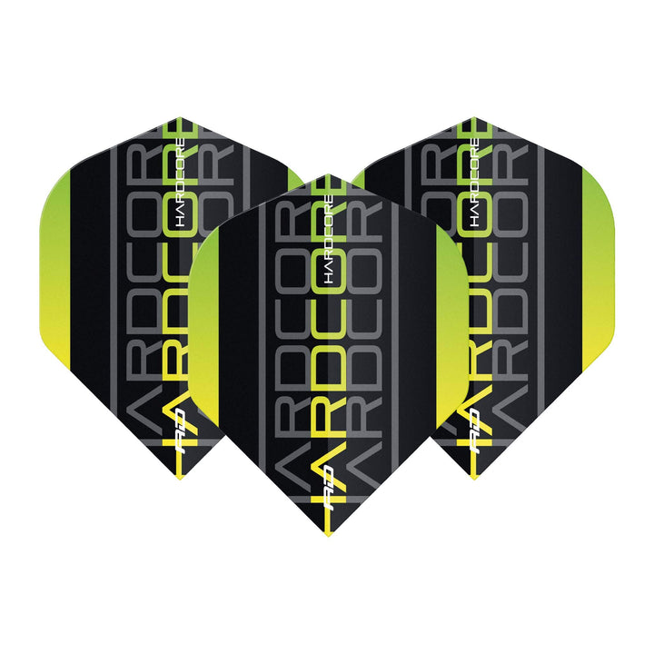 Red Dragon Hardcore XT Triple Dart Flights Yellow / Standard Flights