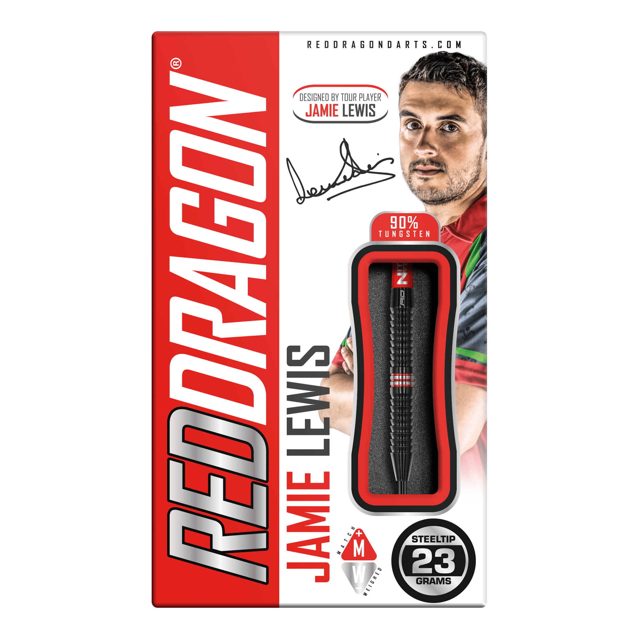 Red Dragon Jamie Lewis Special Edition - 90% Tungsten Steel Tip Darts Darts