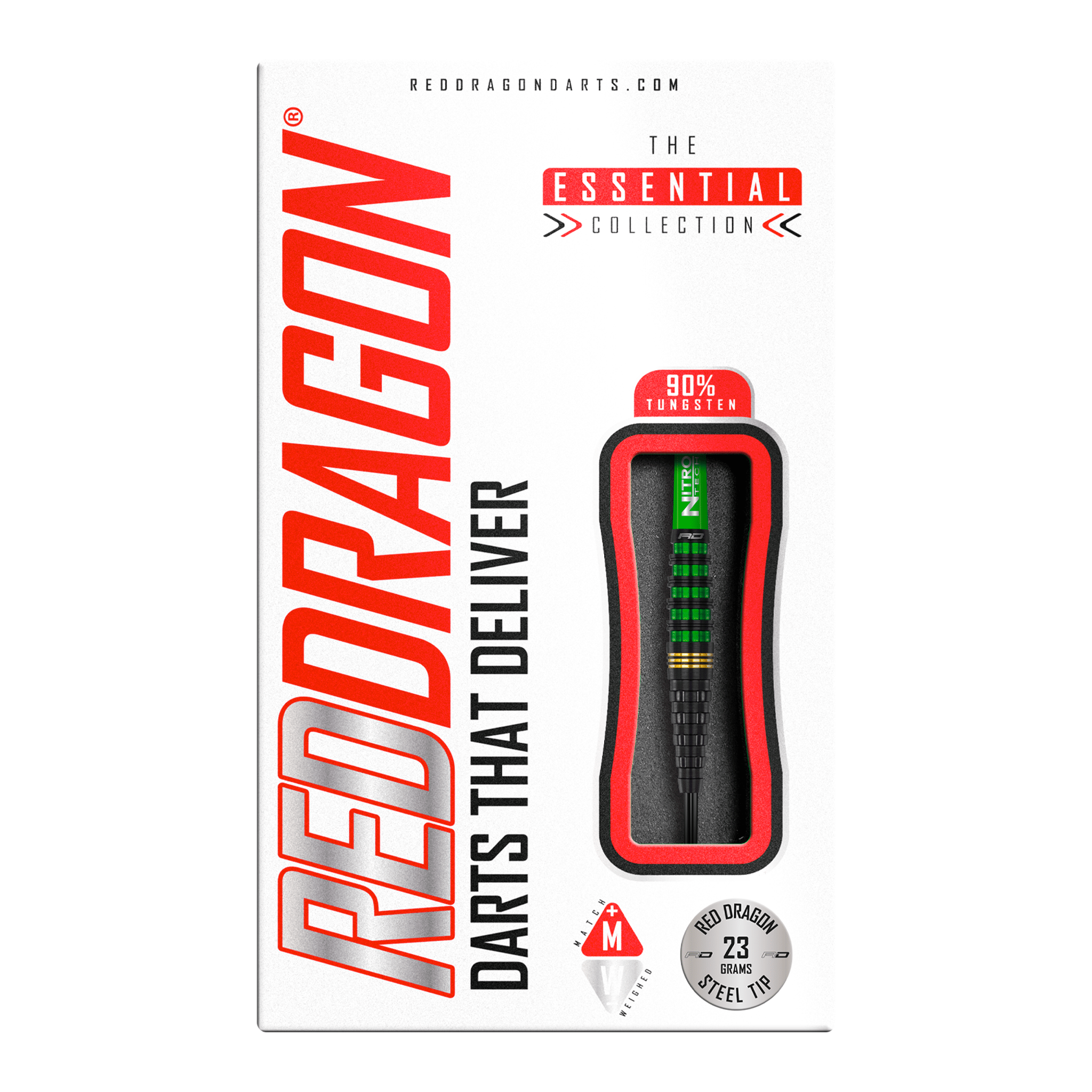 Red Dragon Krypton Steel Tip Darts - 90% Tungsten - 23 Grams Darts