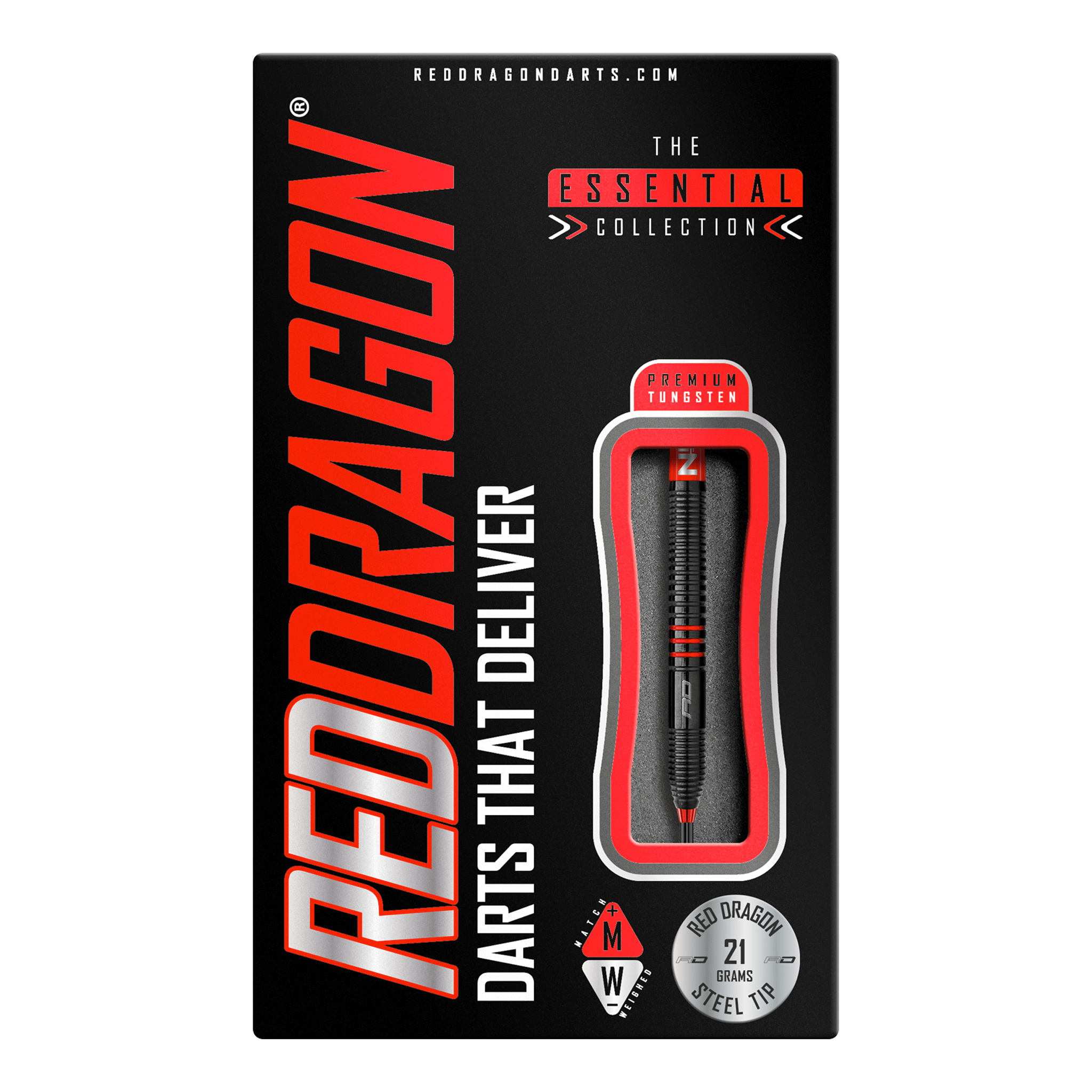 Red Dragon Milano RS Steel Tip Darts - 90% Tungsten - 21 Grams Darts