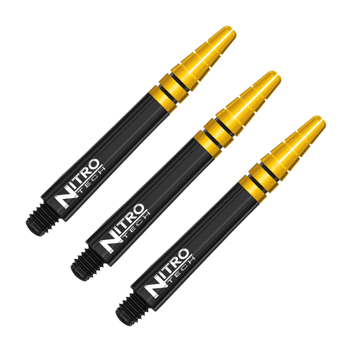 Red Dragon Nitrotech - Polycarbonate Dart Shafts Intermediate (39mm) / Black & Gold Shafts