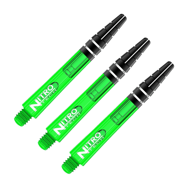 Red Dragon Nitrotech - Polycarbonate Dart Shafts Intermediate (39mm) / Green Shafts