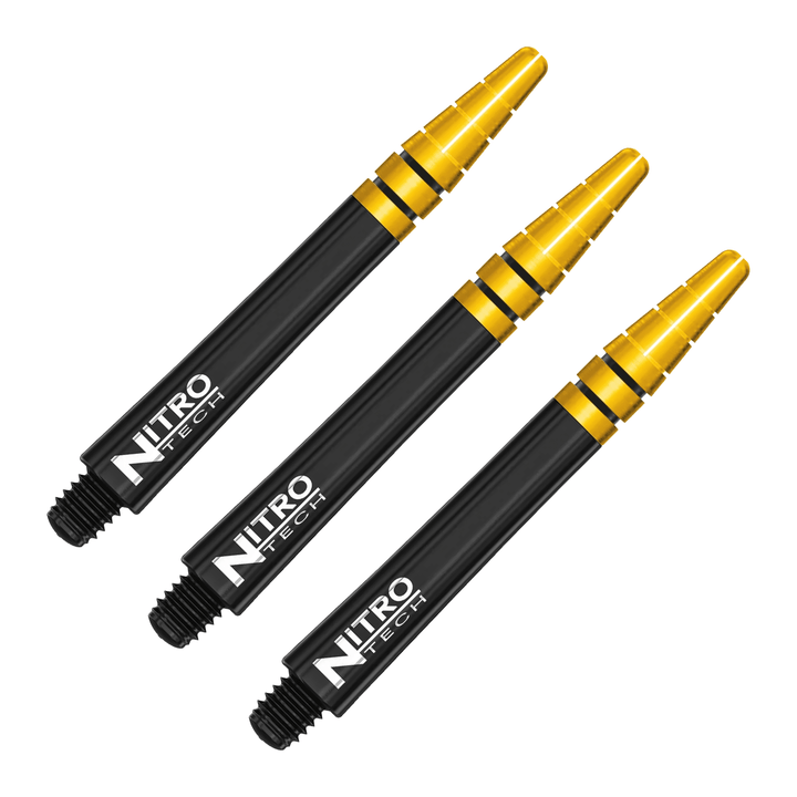 Red Dragon Nitrotech - Polycarbonate Dart Shafts Medium (42mm) / Black & Gold Shafts