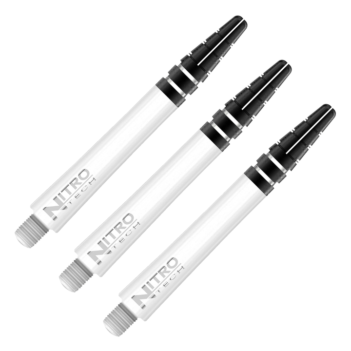 Red Dragon Nitrotech Polycarbonate Dart Shafts Solid White / Medium (42mm) Shafts