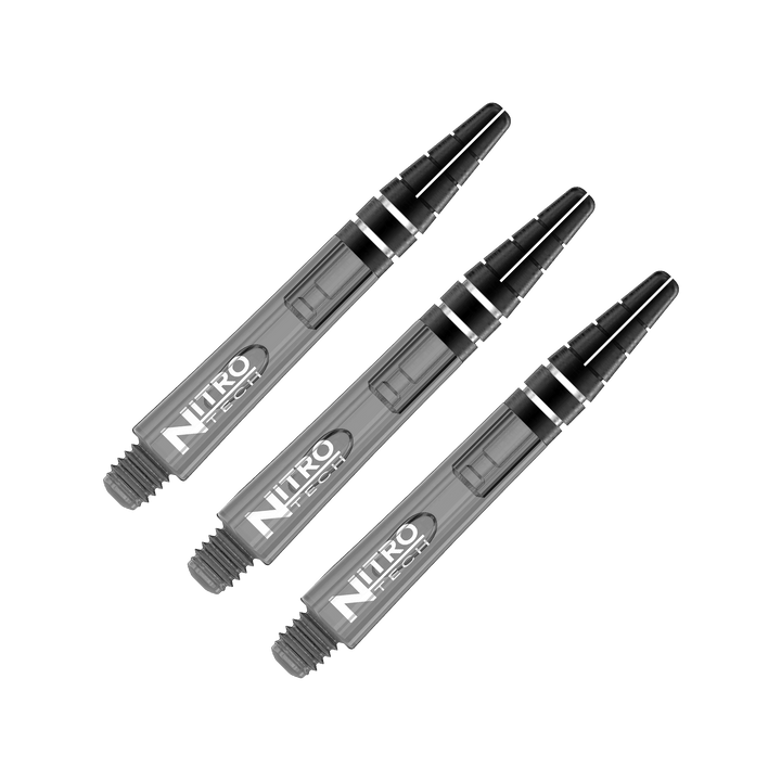 Red Dragon Nitrotech Short (36mm) Polycarbonate Dart Shafts Black Tint Shafts