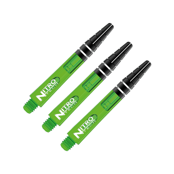 Red Dragon Nitrotech Short (36mm) Polycarbonate Dart Shafts Green Shafts