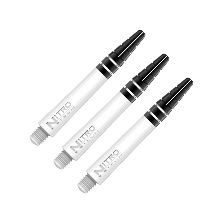 Red Dragon Nitrotech Short (36mm) Polycarbonate Dart Shafts Solid White Shafts