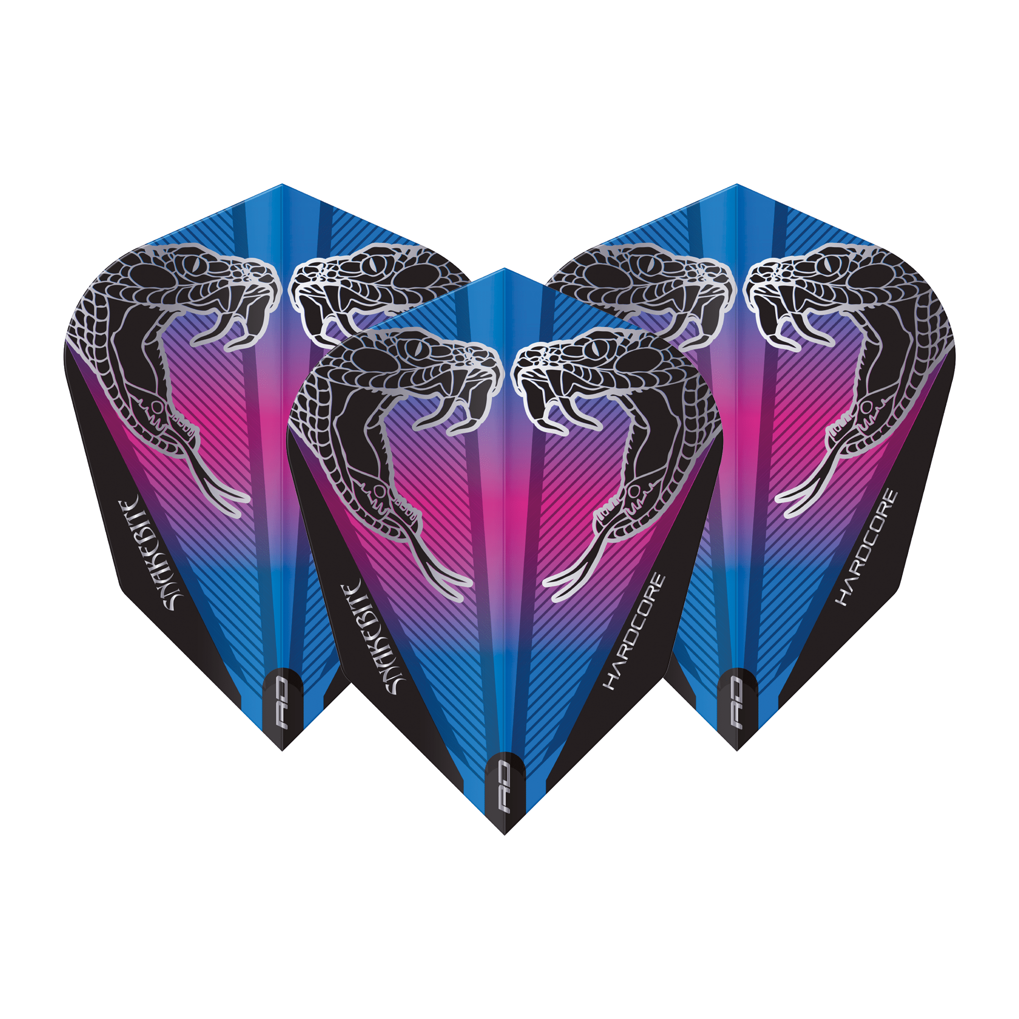 Red Dragon Peter Wright Double Snake Head - Hardcore Dart Flights V-Standard / Pink Flights