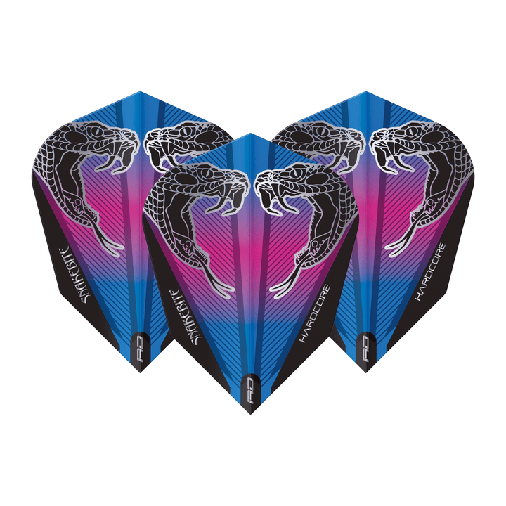 Red Dragon Peter Wright Double Snake Head - Hardcore Dart Flights V-Standard / Pink Flights