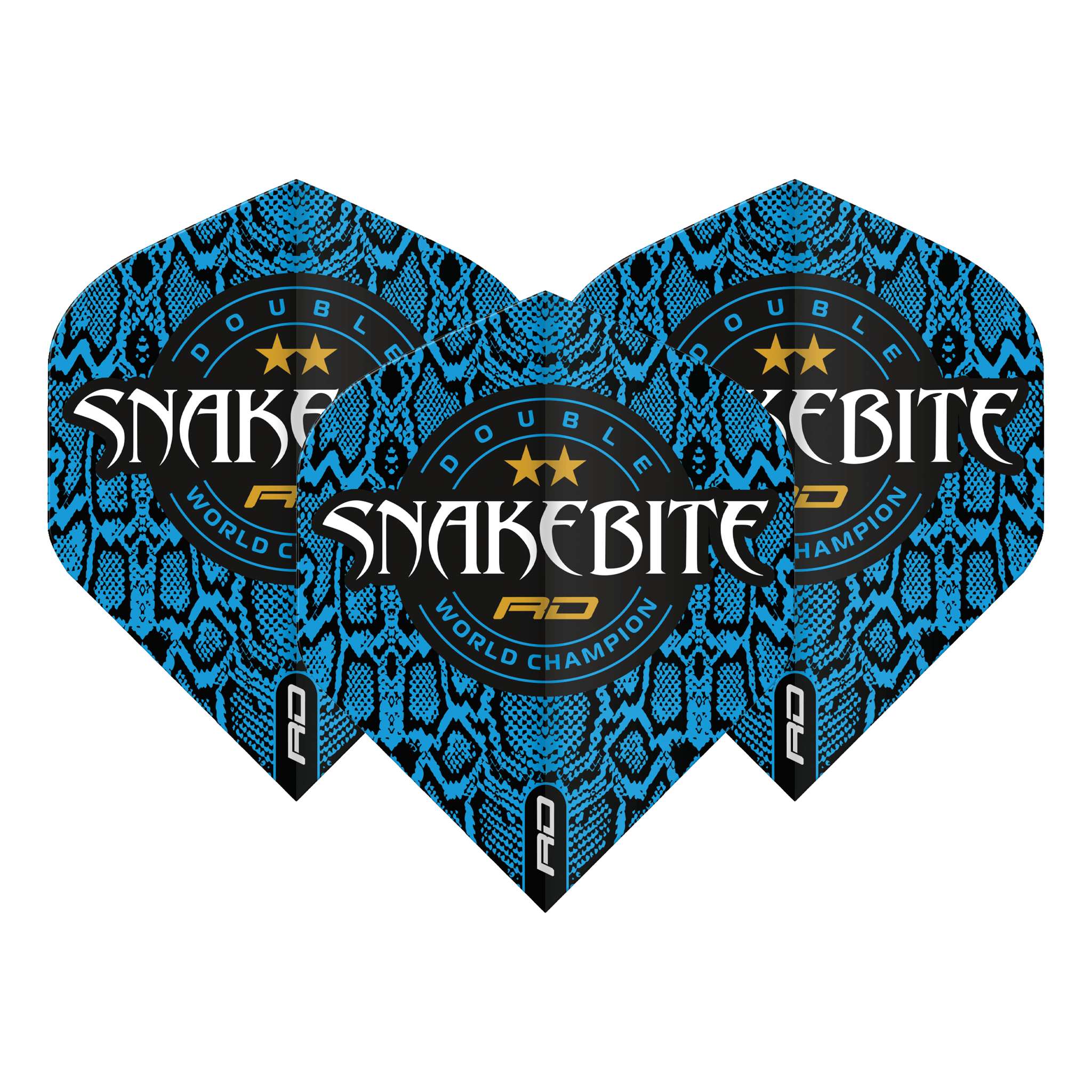 Red Dragon Peter Wright Double World Champion - Hardcore Ionic Dart Flights Standard / Blue Snake Skin Flights
