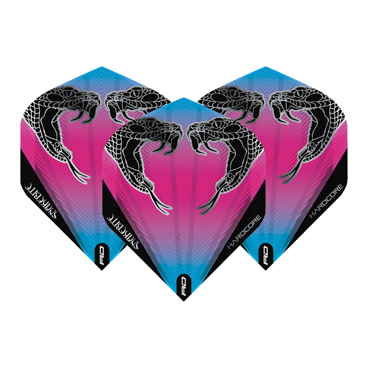 Red Dragon Peter Wright Hardcore Double Snake Head Flights Pink / Standard Flights