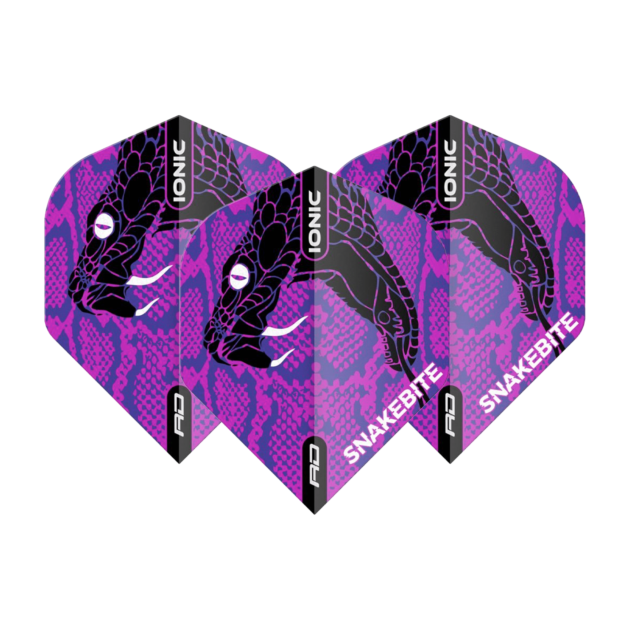 Red Dragon Peter Wright Hardcore Ionic Snake Head Standard Dart Flights Purple Flights