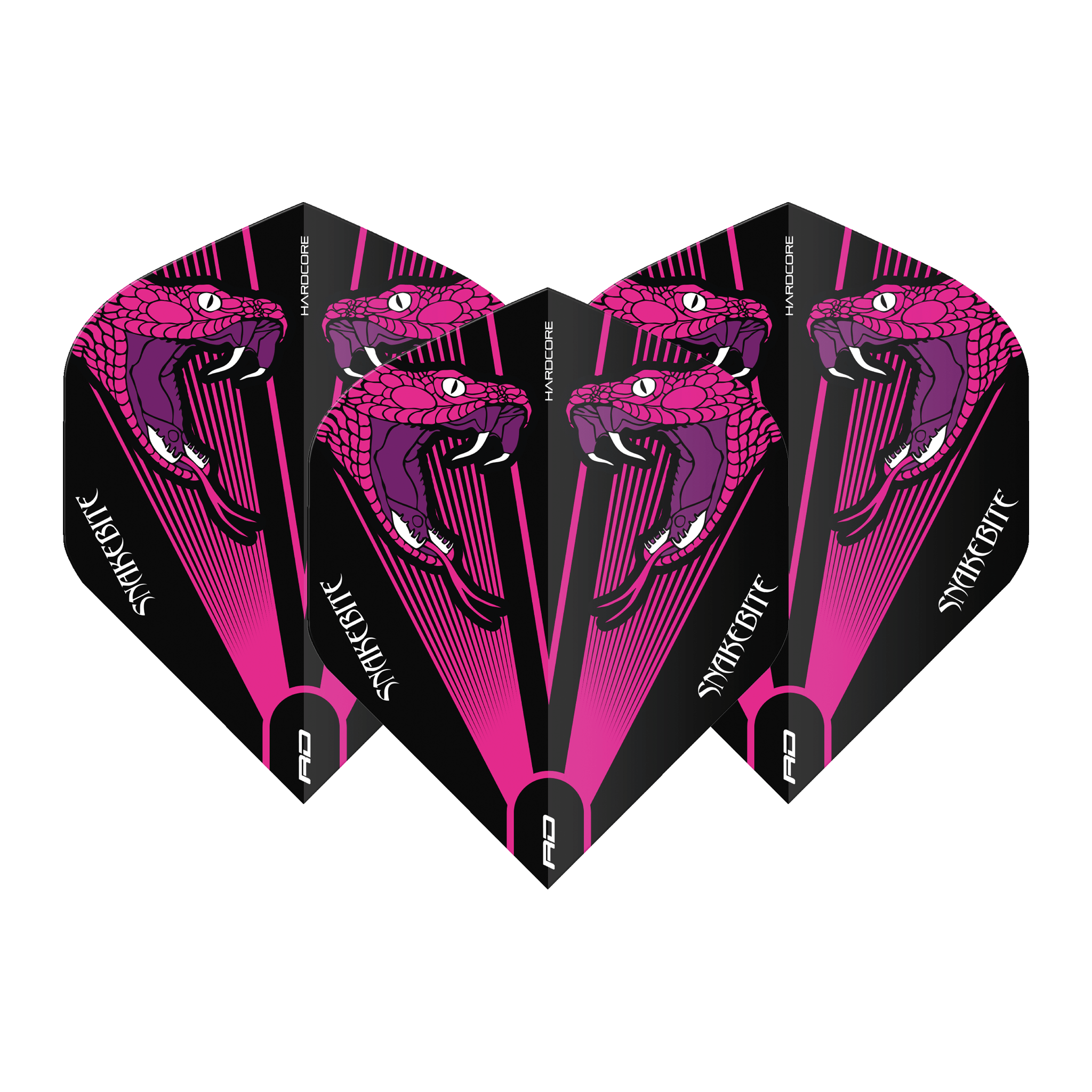 Red Dragon Peter Wright Hardcore Snake Head Standard Dart Flights Purple Flights