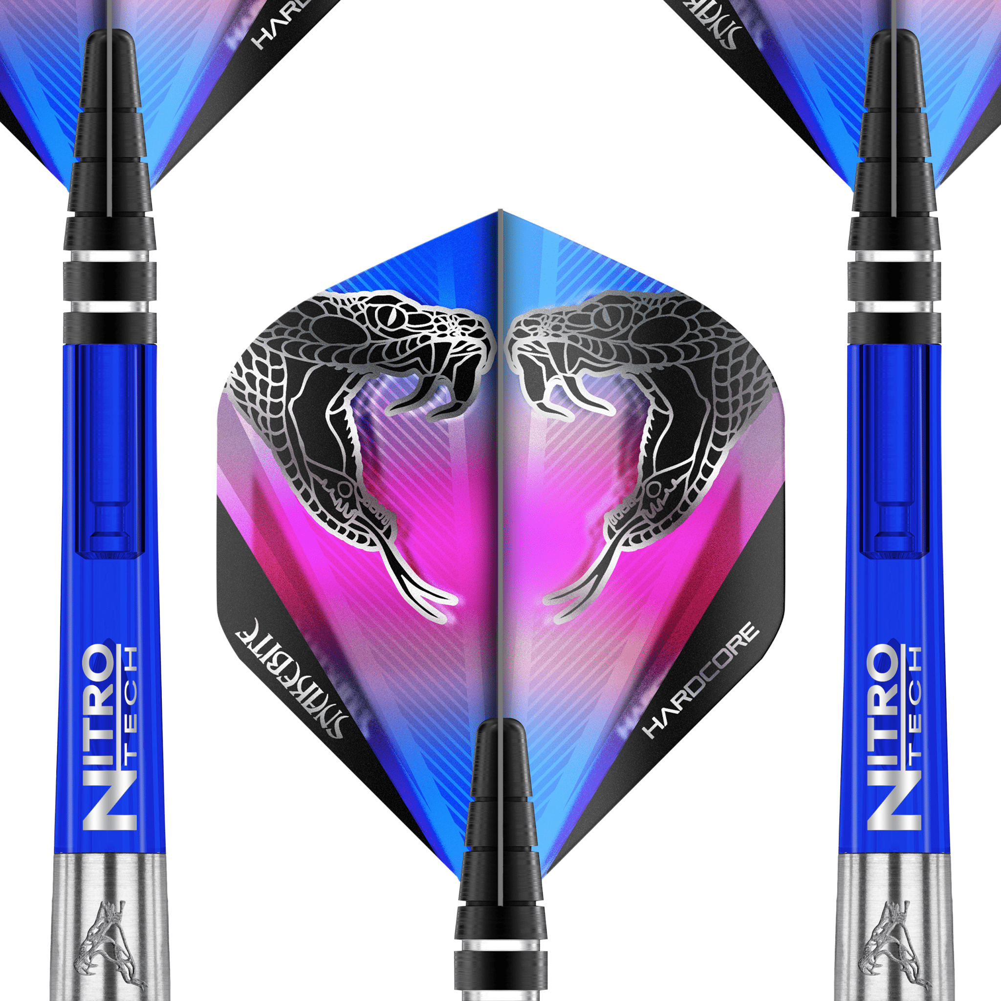 Red Dragon Peter Wright Rainbow Mamba - 90% Tungsten Soft Tip Darts 18 Grams Darts