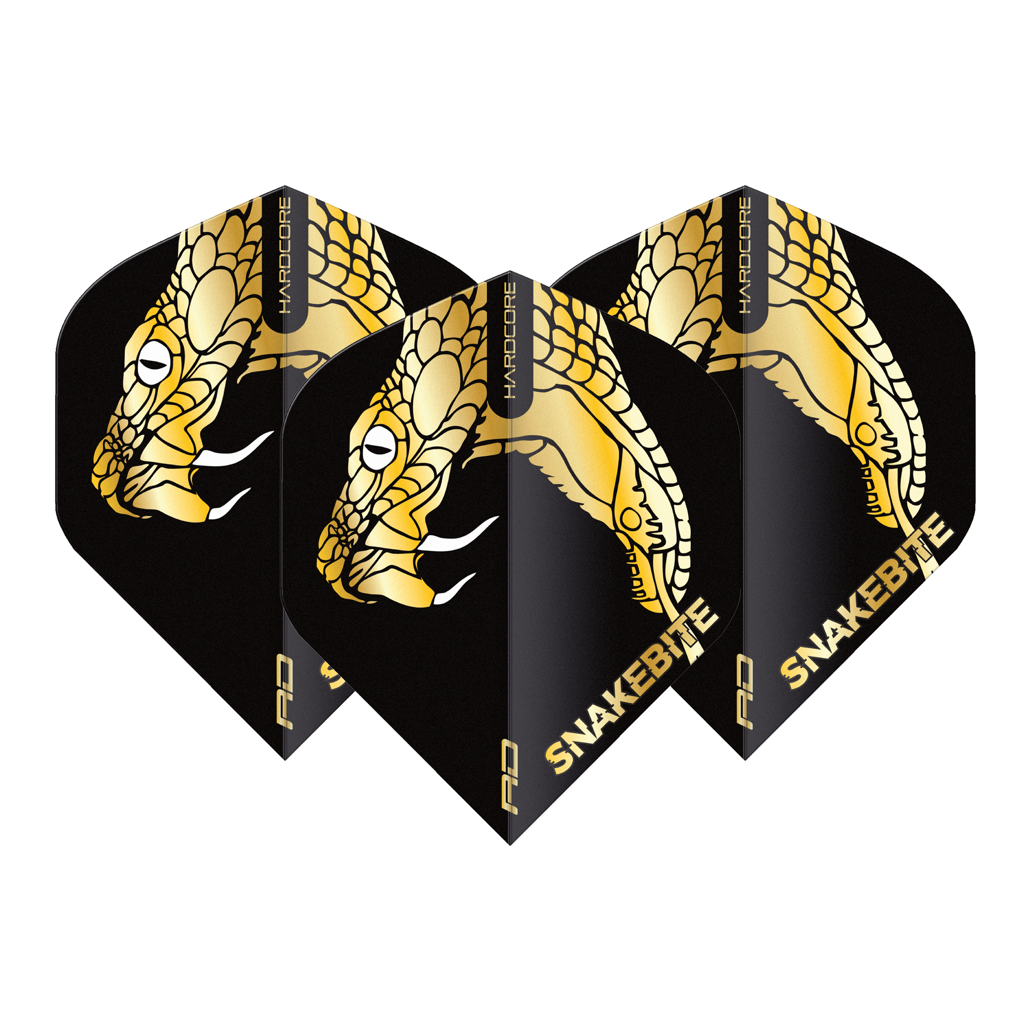 Red Dragon Peter Wright Snake Head - Hardcore Dart Flights Standard / Gold Flights