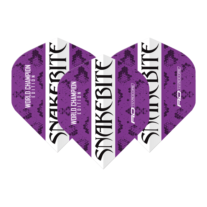 Red Dragon Peter Wright World Champ Standard Dart Flights Purple/White Flights