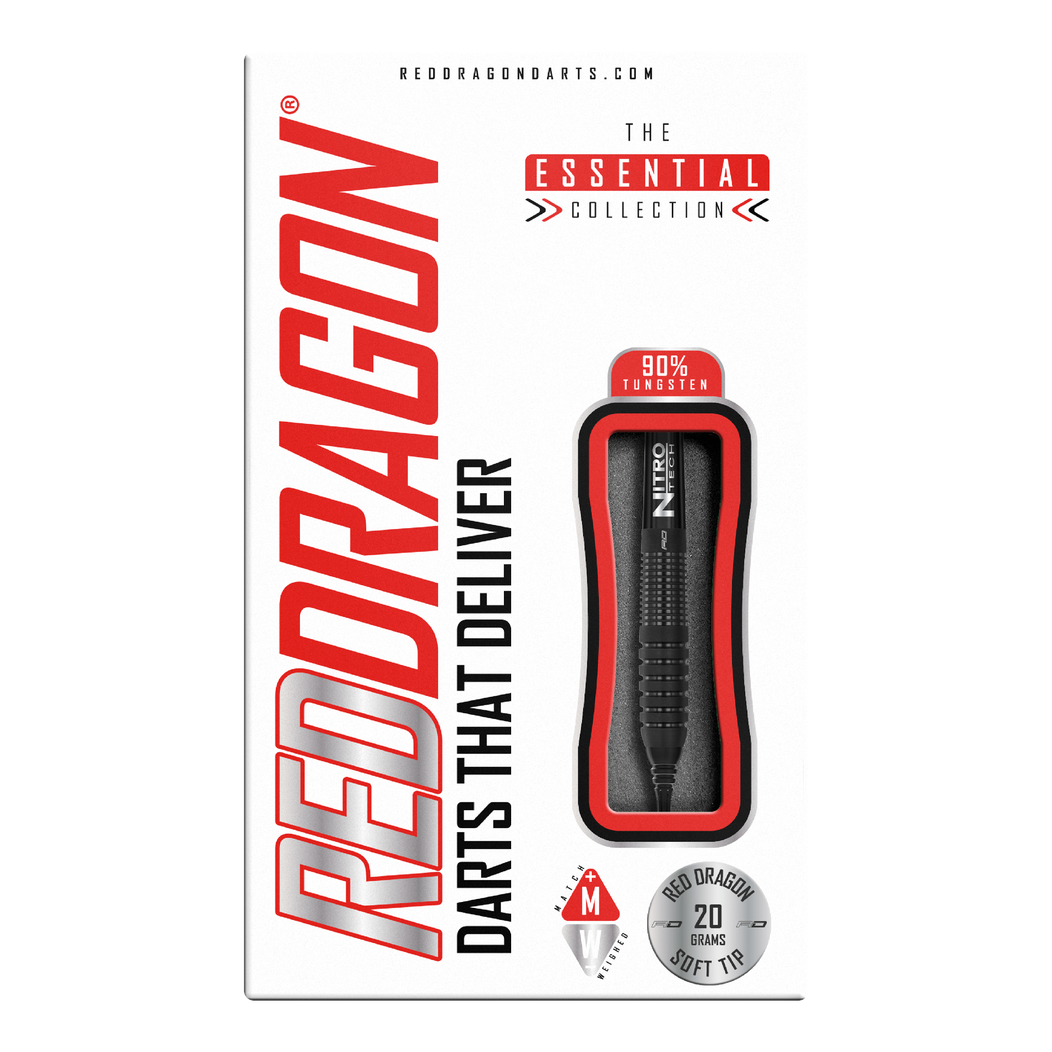 Red Dragon Phantom Torpedo Barrel- 90% Tungsten Soft Tip Darts 20 Grams Darts